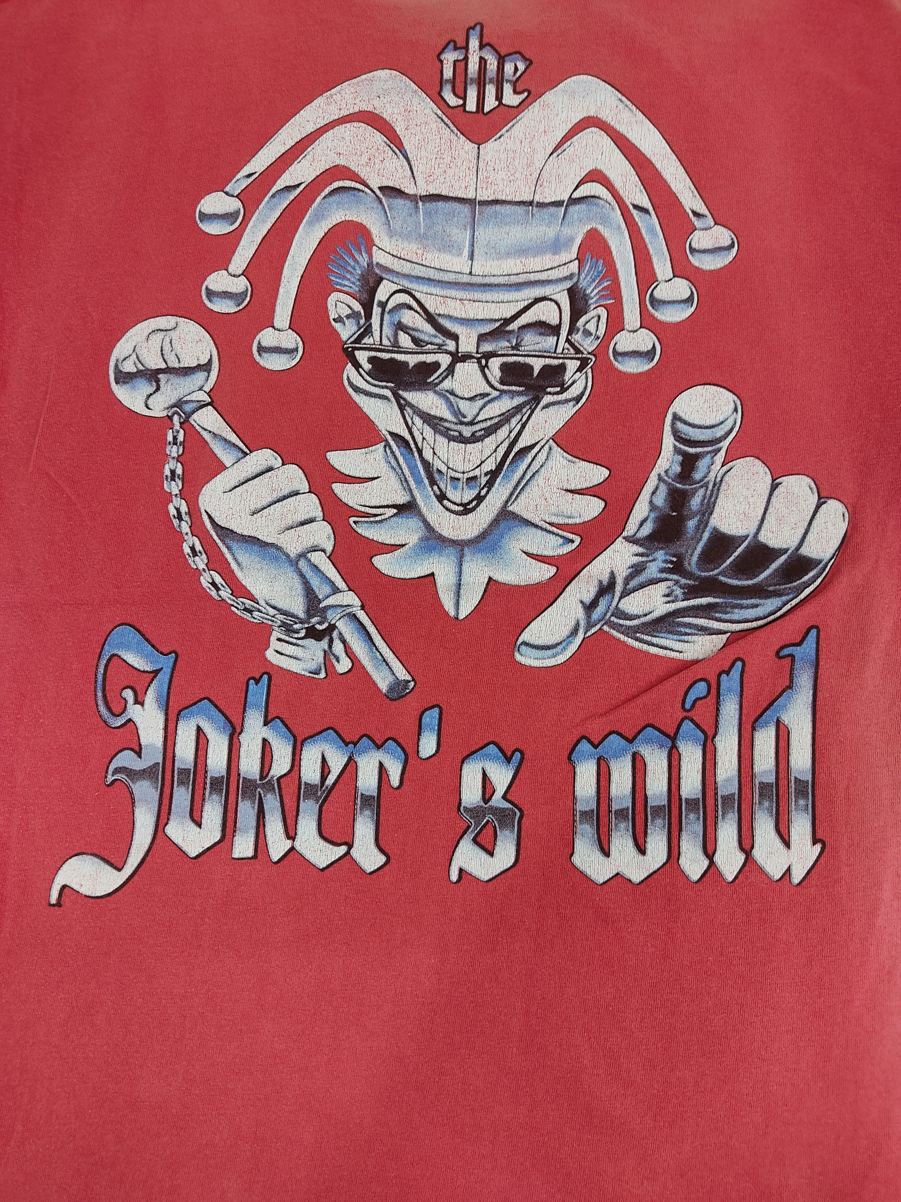 Vintage Vintage 90s Joker's Wild Big Face Logo Spell Out Tee Size US L / EU 52-54 / 3 - 4 Thumbnail