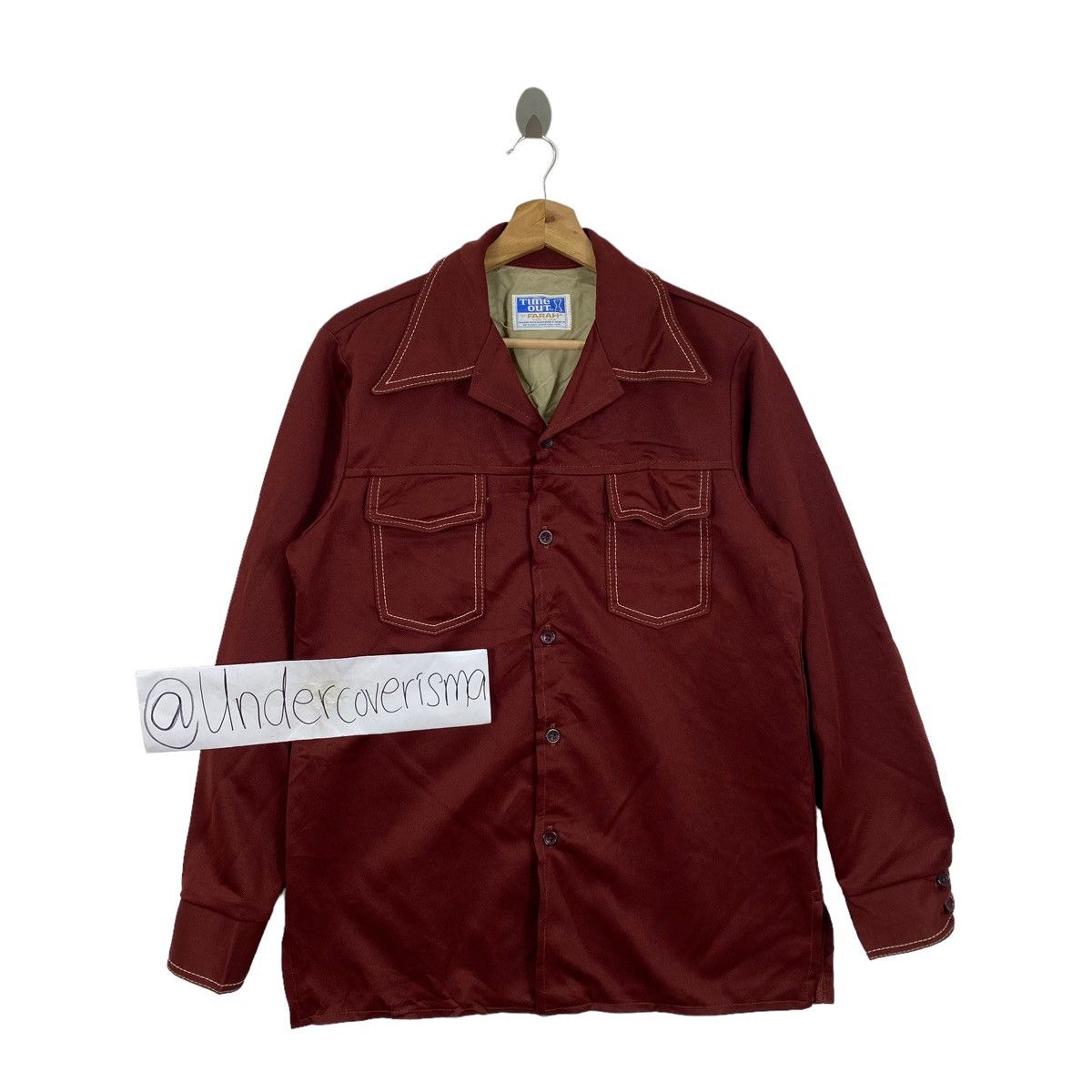 Farah × Vintage Vintage 80s TIME OUT By FARAH Western Shirt Usa Button Up Size US L / EU 52-54 / 3 - 1 Thumbnail