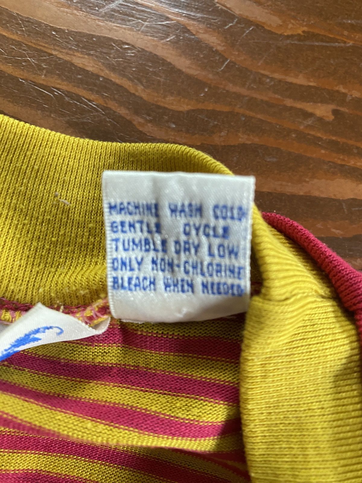 Vintage Vintage 80’s Pink & Yellow Striped Double Collar Tee Size US M / EU 48-50 / 2 - 11 Thumbnail