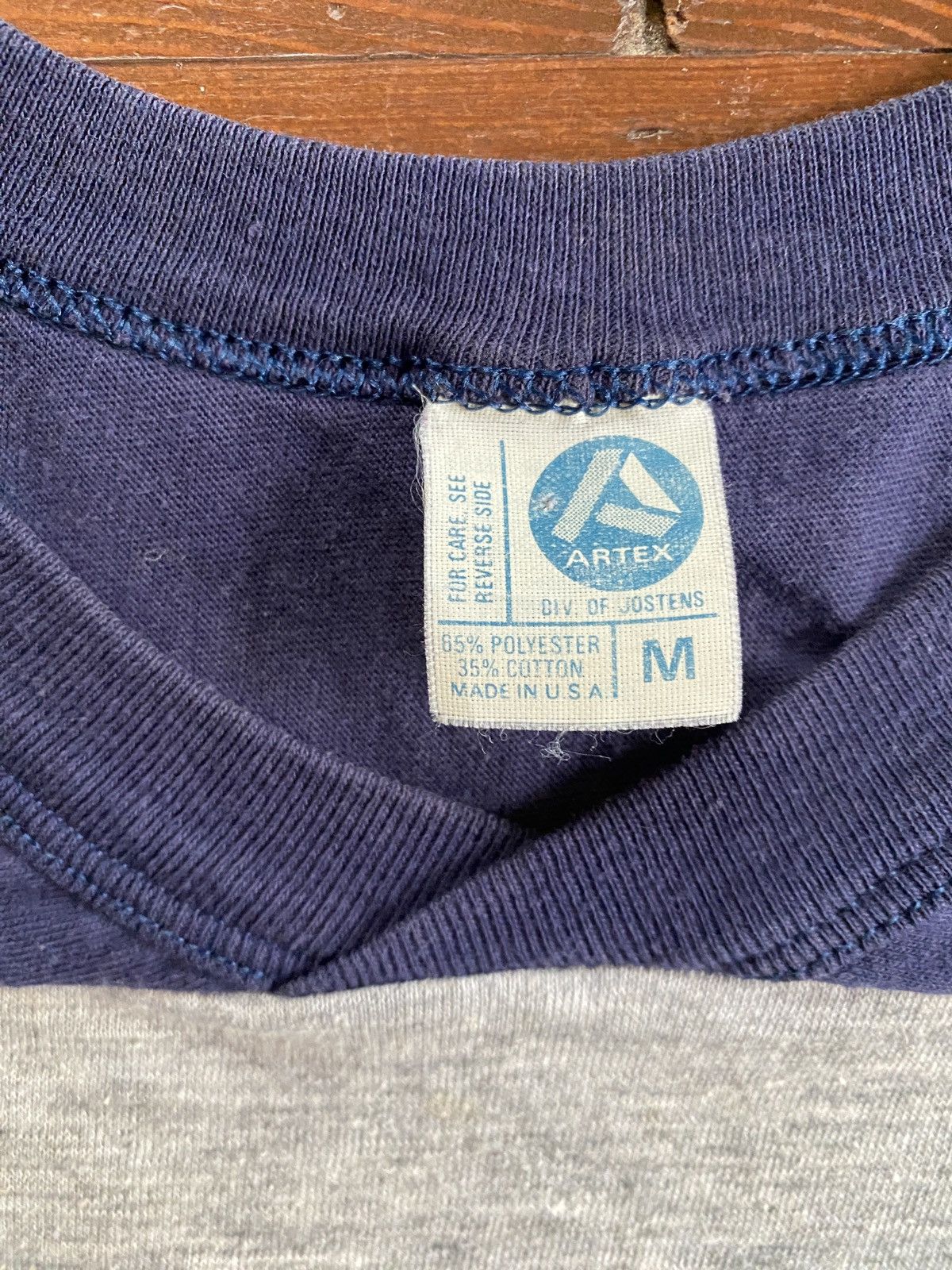 Vintage Vintage 80s VSU Virginia Distressed Single Stitch Ringer Tee Size US S / EU 44-46 / 1 - 11 Thumbnail