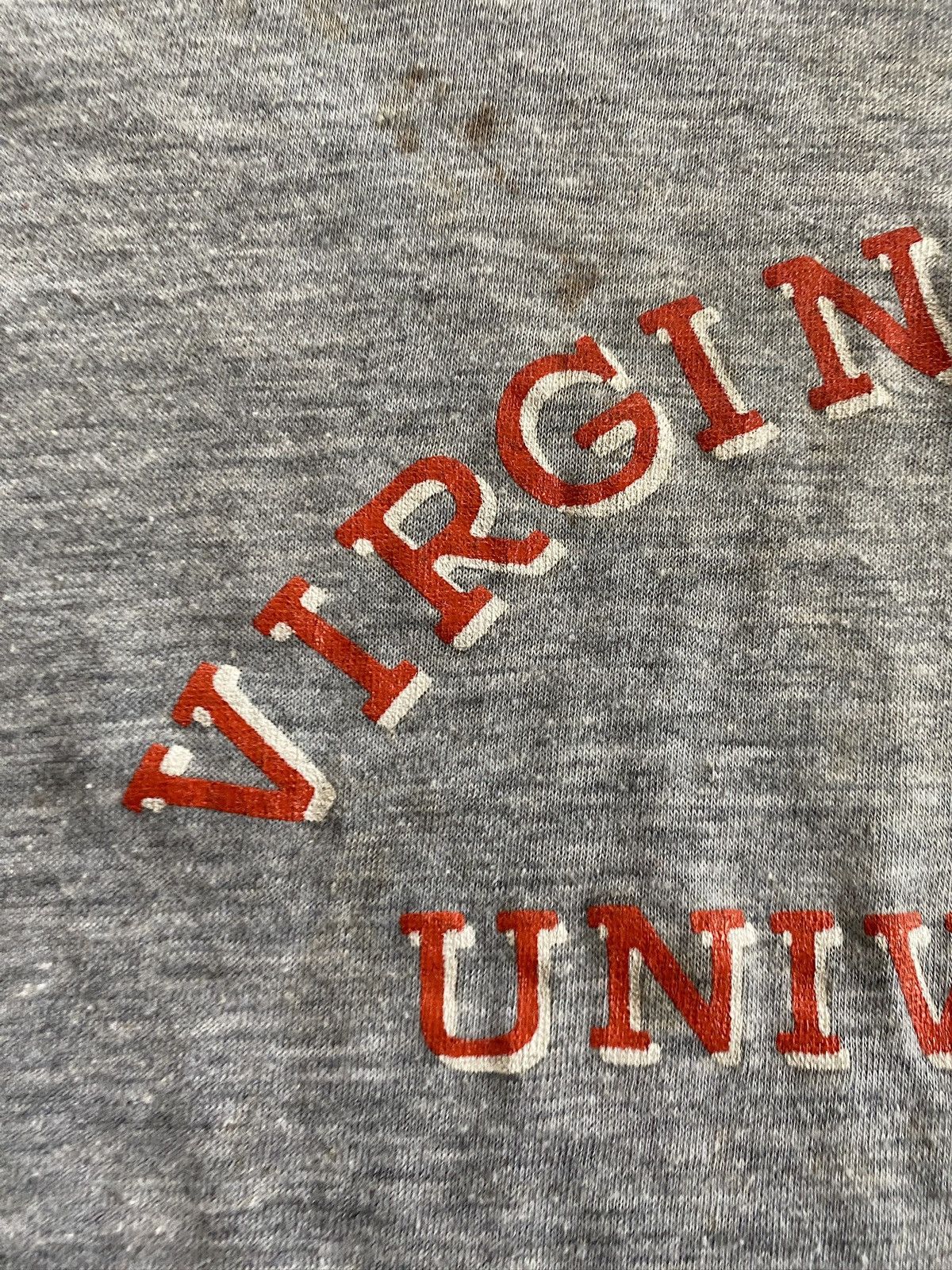 Vintage Vintage 80s VSU Virginia Distressed Single Stitch Ringer Tee Size US S / EU 44-46 / 1 - 3 Thumbnail