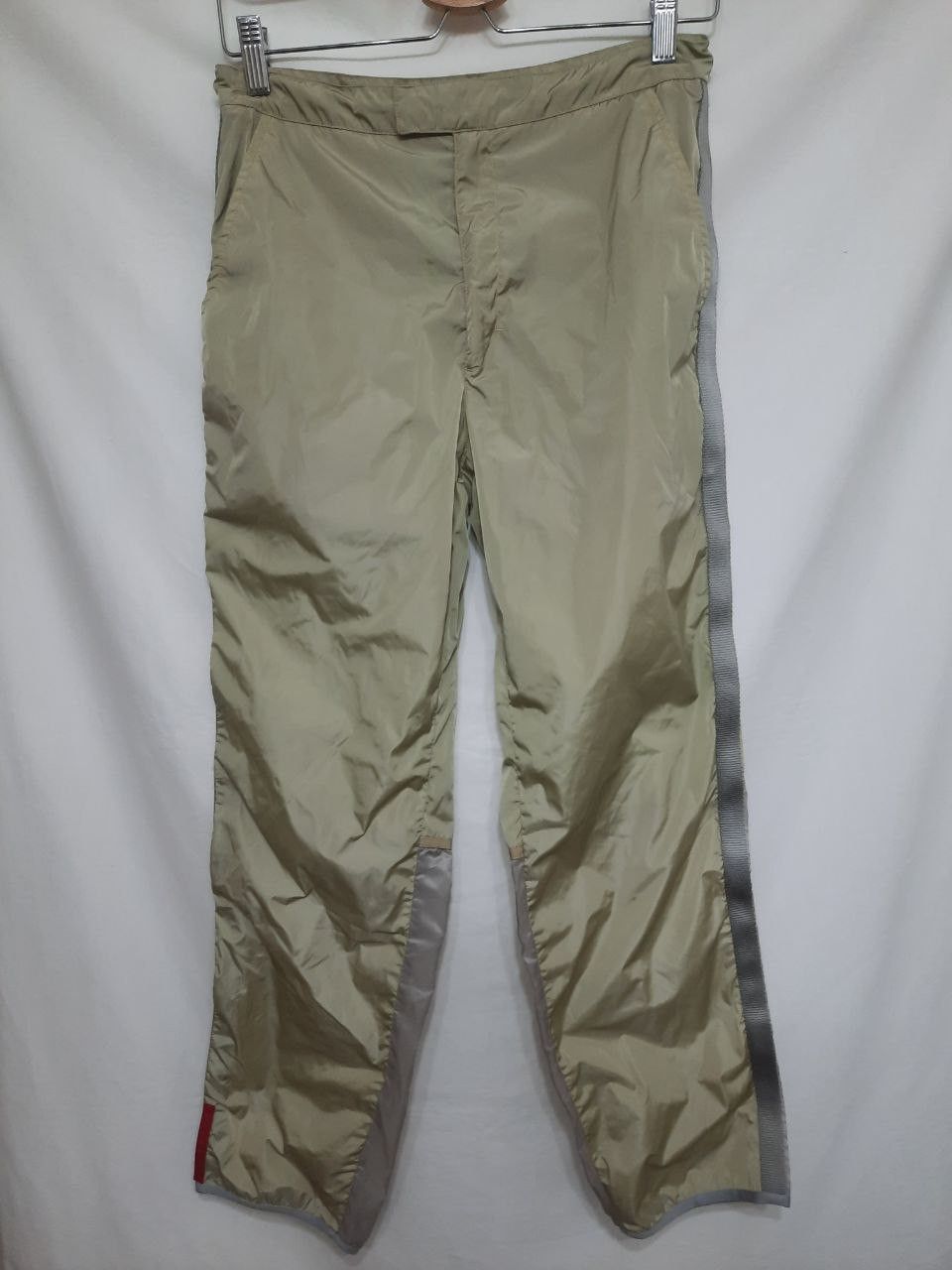 Prada Linea Rossa Sport Nylon Track Side Striped Pants Vintage Size US 28 / EU 44 - 1 Thumbnail