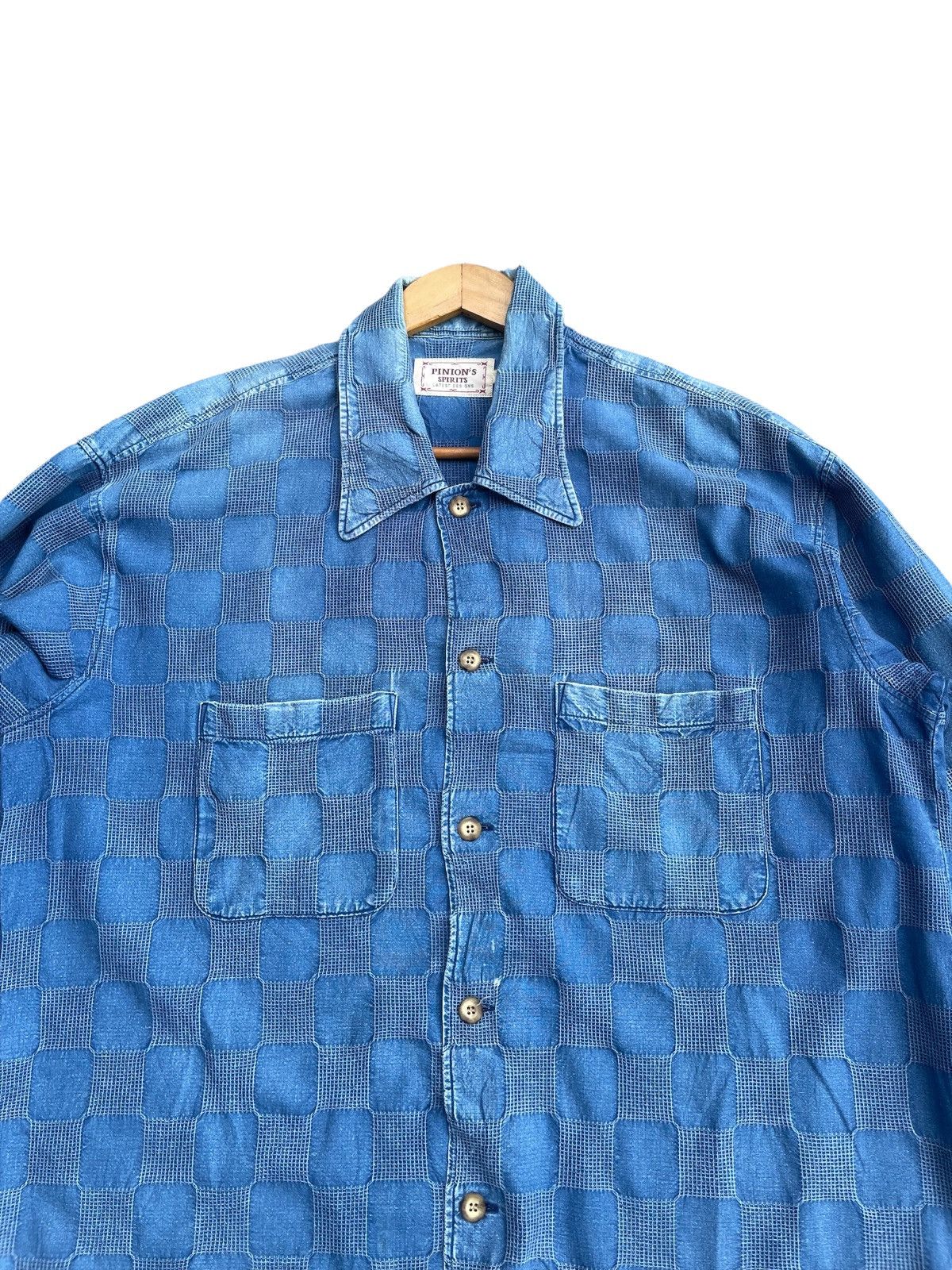 Japanese Brand Pinions Spirits Denim Shirt Size US XL / EU 56 / 4 - 5 Thumbnail