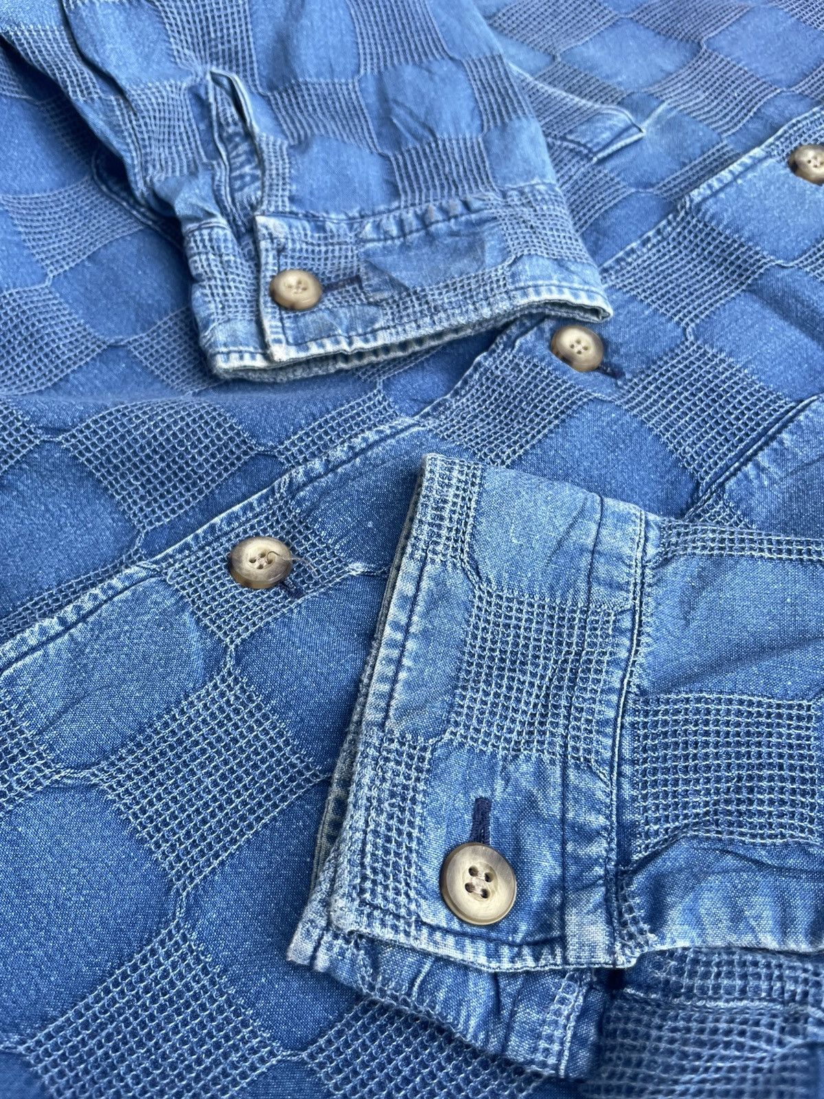 Japanese Brand Pinions Spirits Denim Shirt Size US XL / EU 56 / 4 - 12 Thumbnail