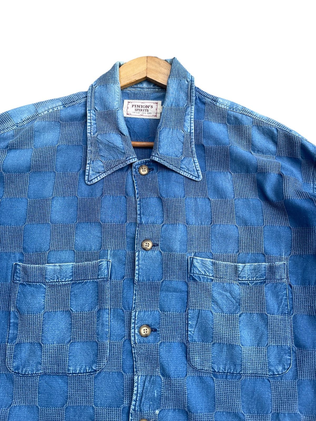 Japanese Brand Pinions Spirits Denim Shirt Size US XL / EU 56 / 4 - 7 Thumbnail