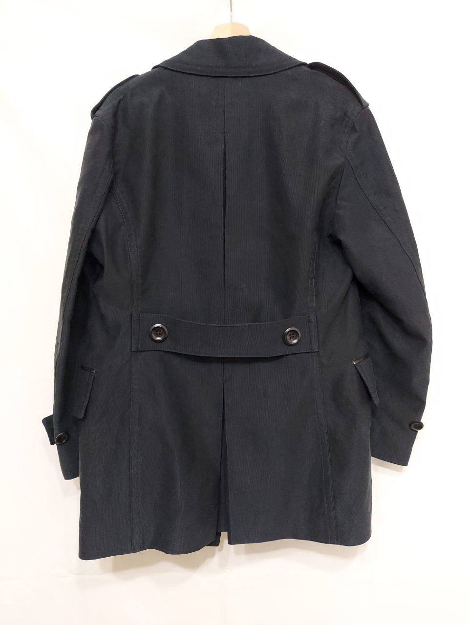 Tom Ford Leather Trimmed Double Breasted Pea Coat Jacket Size US M / EU 48-50 / 2 - 2 Thumbnail