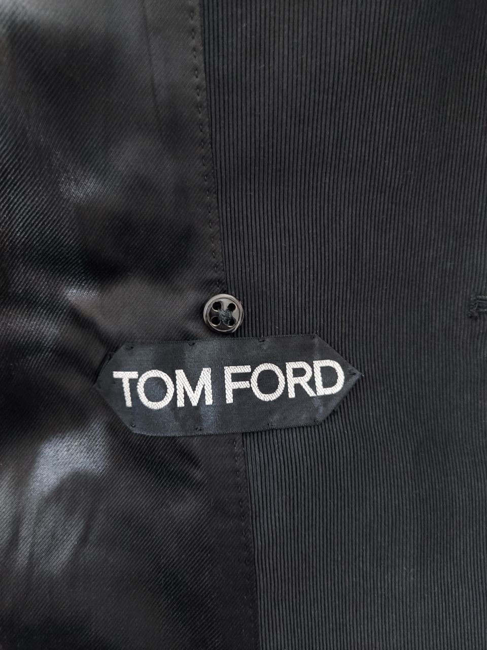 Tom Ford Leather Trimmed Double Breasted Pea Coat Jacket Size US M / EU 48-50 / 2 - 3 Thumbnail