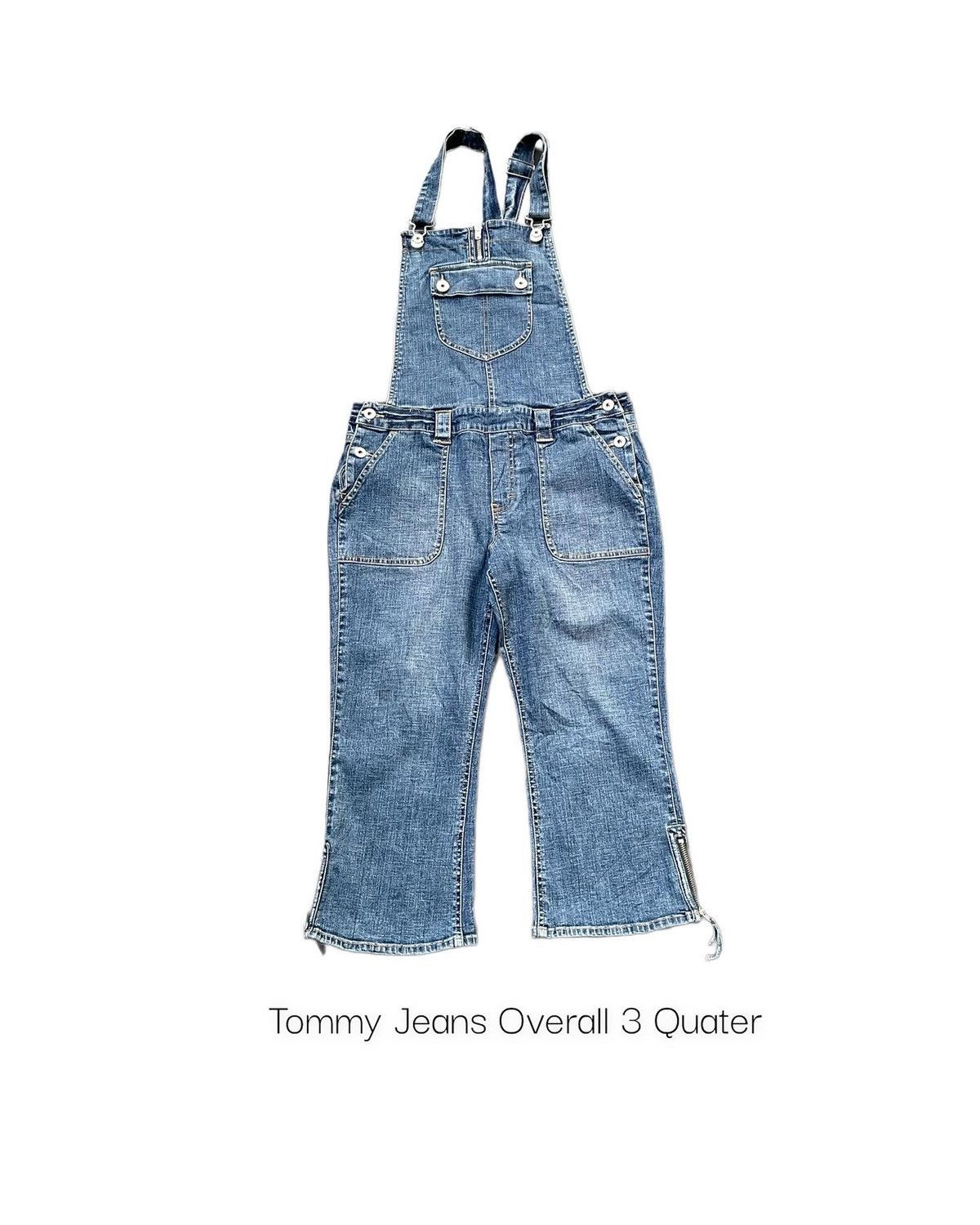 image of Archival Clothing Steals Tommy Jeans 3 Quater Overall in Blue, Women's (Size 32)