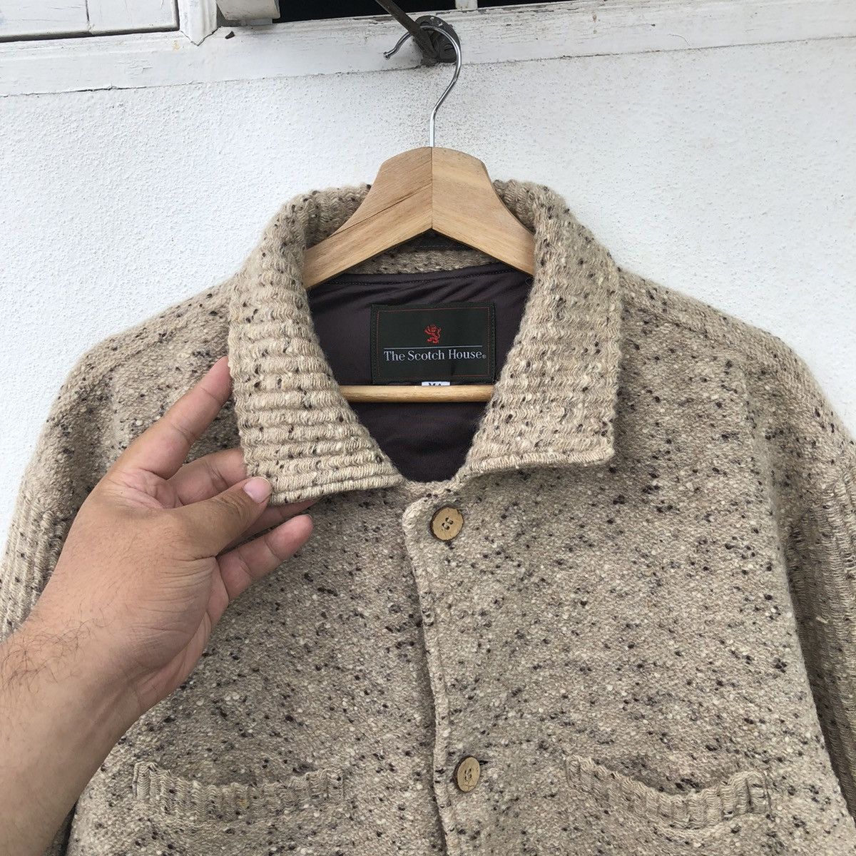 Japanese Brand ISSEY MIYAKE INSPIRED THE SCOTCH HOUSE WOOL BUTTON JACKET Size US M / EU 48-50 / 2 - 2 Thumbnail