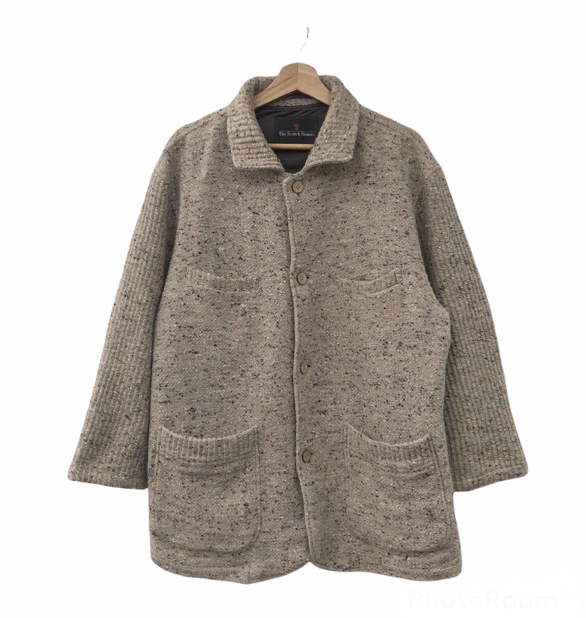Japanese Brand ISSEY MIYAKE INSPIRED THE SCOTCH HOUSE WOOL BUTTON JACKET Size US M / EU 48-50 / 2 - 1 Thumbnail