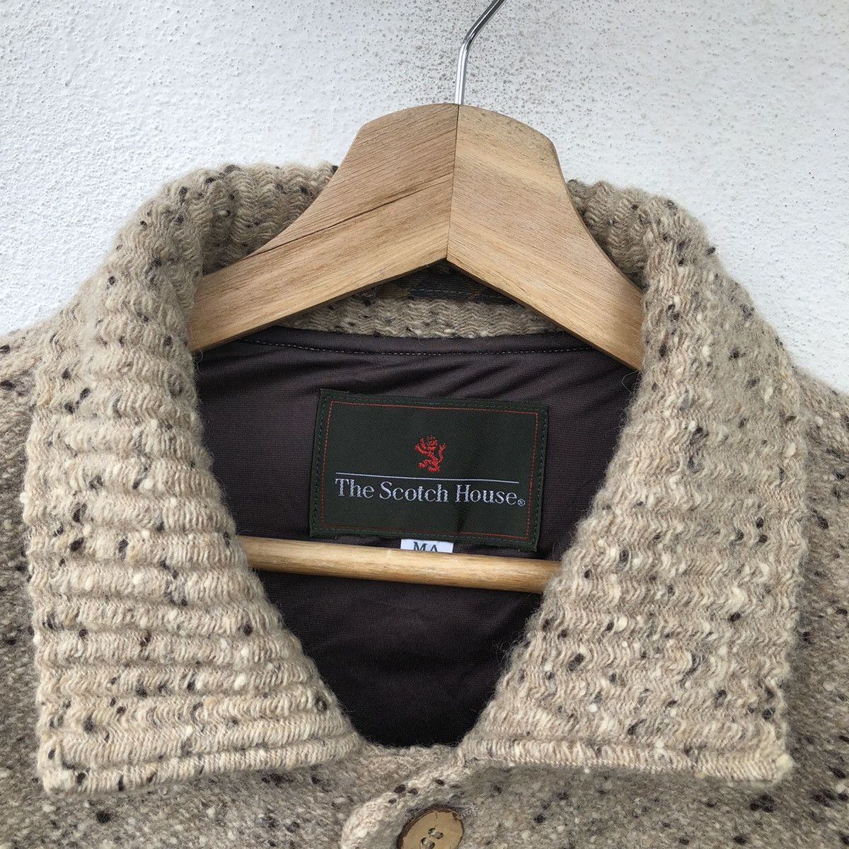 Japanese Brand ISSEY MIYAKE INSPIRED THE SCOTCH HOUSE WOOL BUTTON JACKET Size US M / EU 48-50 / 2 - 7 Thumbnail