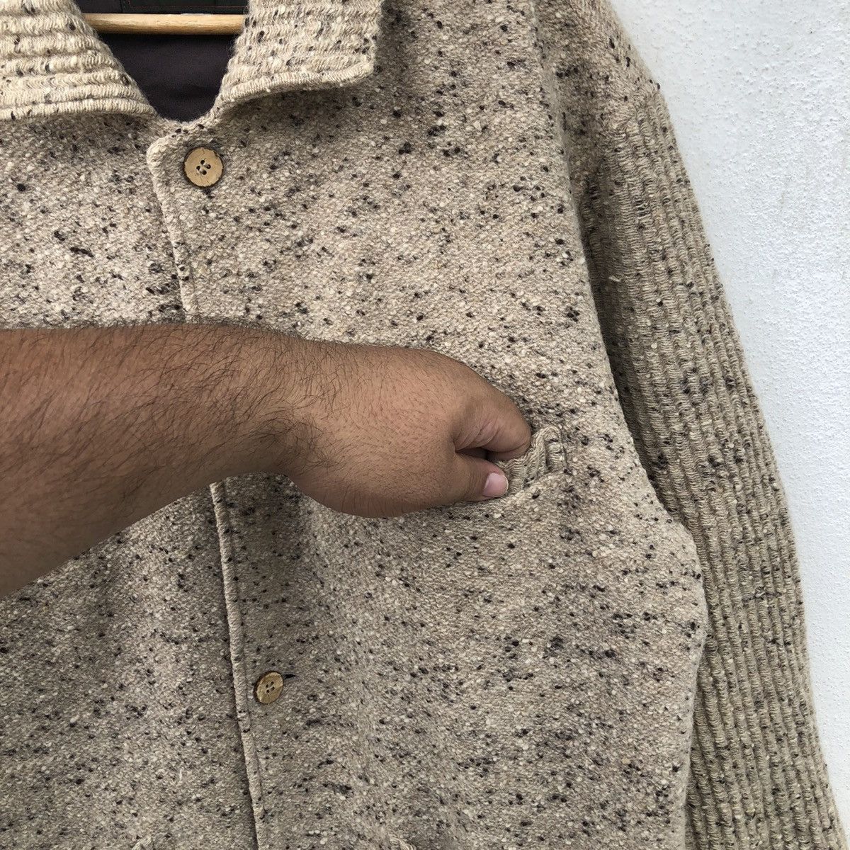 Japanese Brand ISSEY MIYAKE INSPIRED THE SCOTCH HOUSE WOOL BUTTON JACKET Size US M / EU 48-50 / 2 - 5 Thumbnail