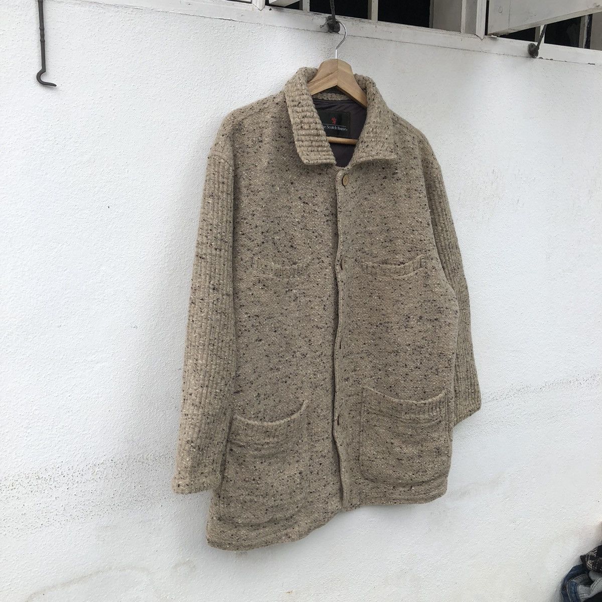 Japanese Brand ISSEY MIYAKE INSPIRED THE SCOTCH HOUSE WOOL BUTTON JACKET Size US M / EU 48-50 / 2 - 4 Thumbnail