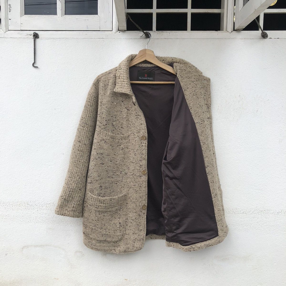 Japanese Brand ISSEY MIYAKE INSPIRED THE SCOTCH HOUSE WOOL BUTTON JACKET Size US M / EU 48-50 / 2 - 10 Thumbnail