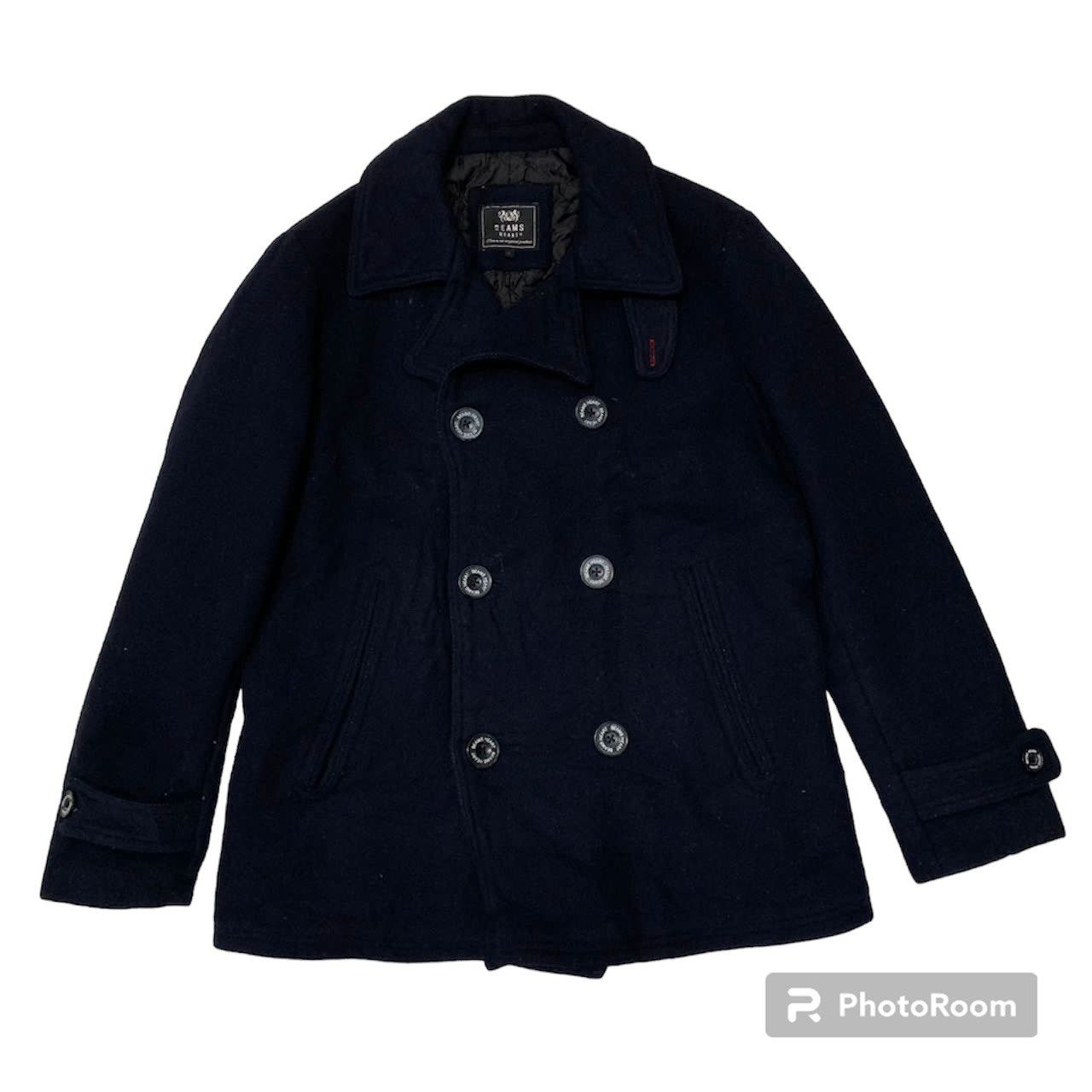 Beams Heart Wool Double Breast Style Coat Jacket