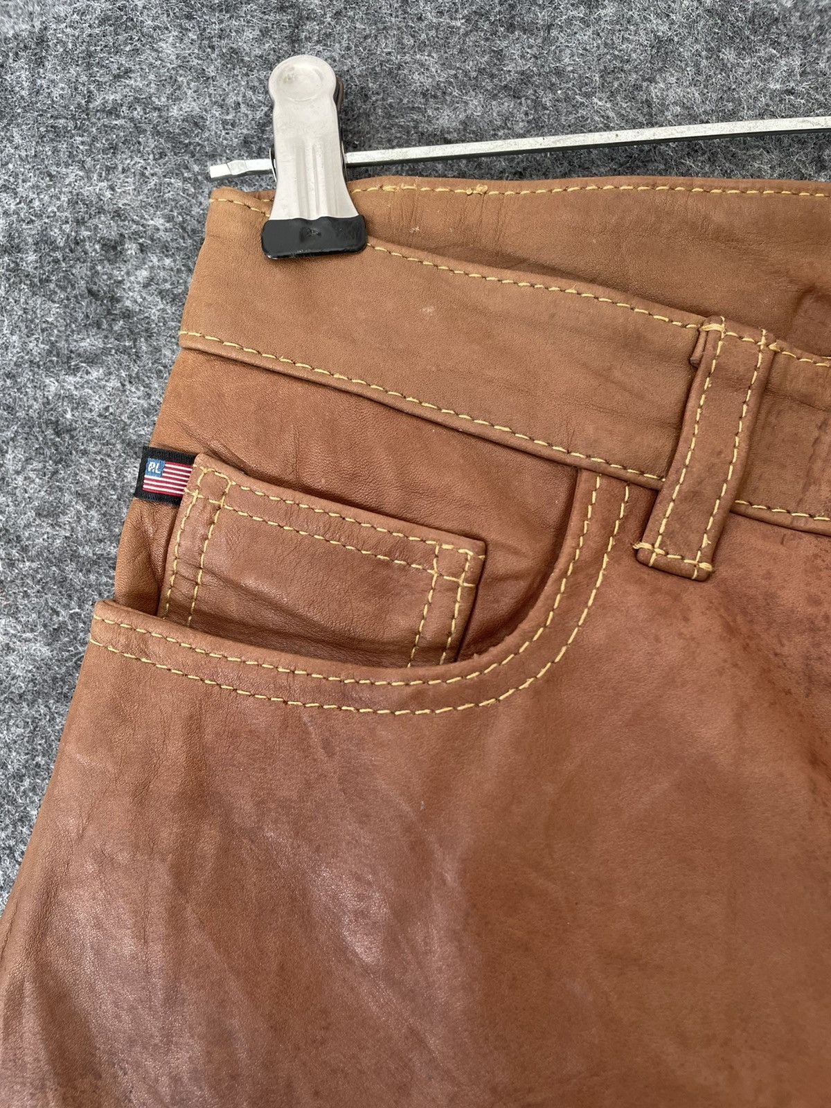 Polo Ralph Lauren VINTAGE LEATHER POLO JEANS RALPH LAUREN Size US 28 / EU 44 - 6 Thumbnail