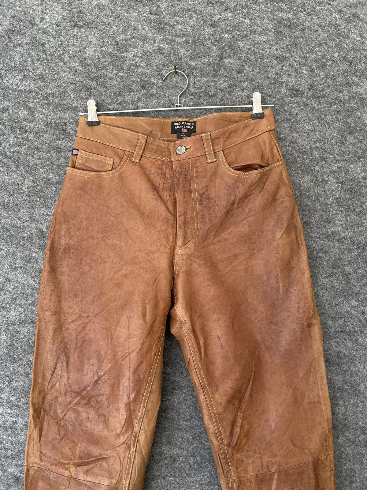 Polo Ralph Lauren VINTAGE LEATHER POLO JEANS RALPH LAUREN Size US 28 / EU 44 - 2 Thumbnail