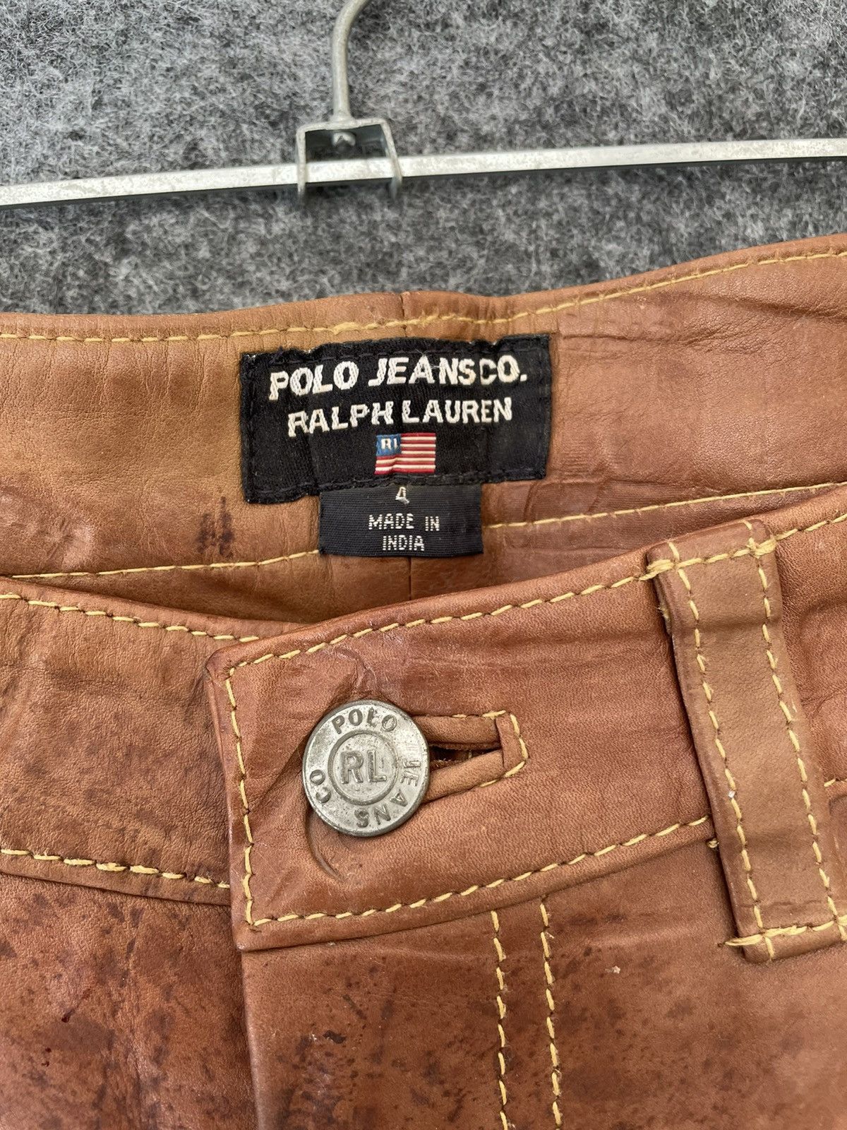 Polo Ralph Lauren VINTAGE LEATHER POLO JEANS RALPH LAUREN Size US 28 / EU 44 - 5 Thumbnail