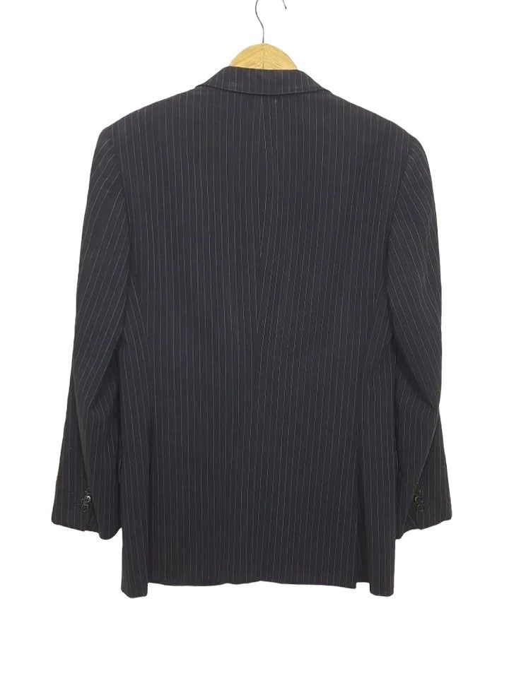 Hermes HERMES Wool Super 120 S Rayon Lined Vintage Pinstripe Coat Size 42R - 2 Thumbnail