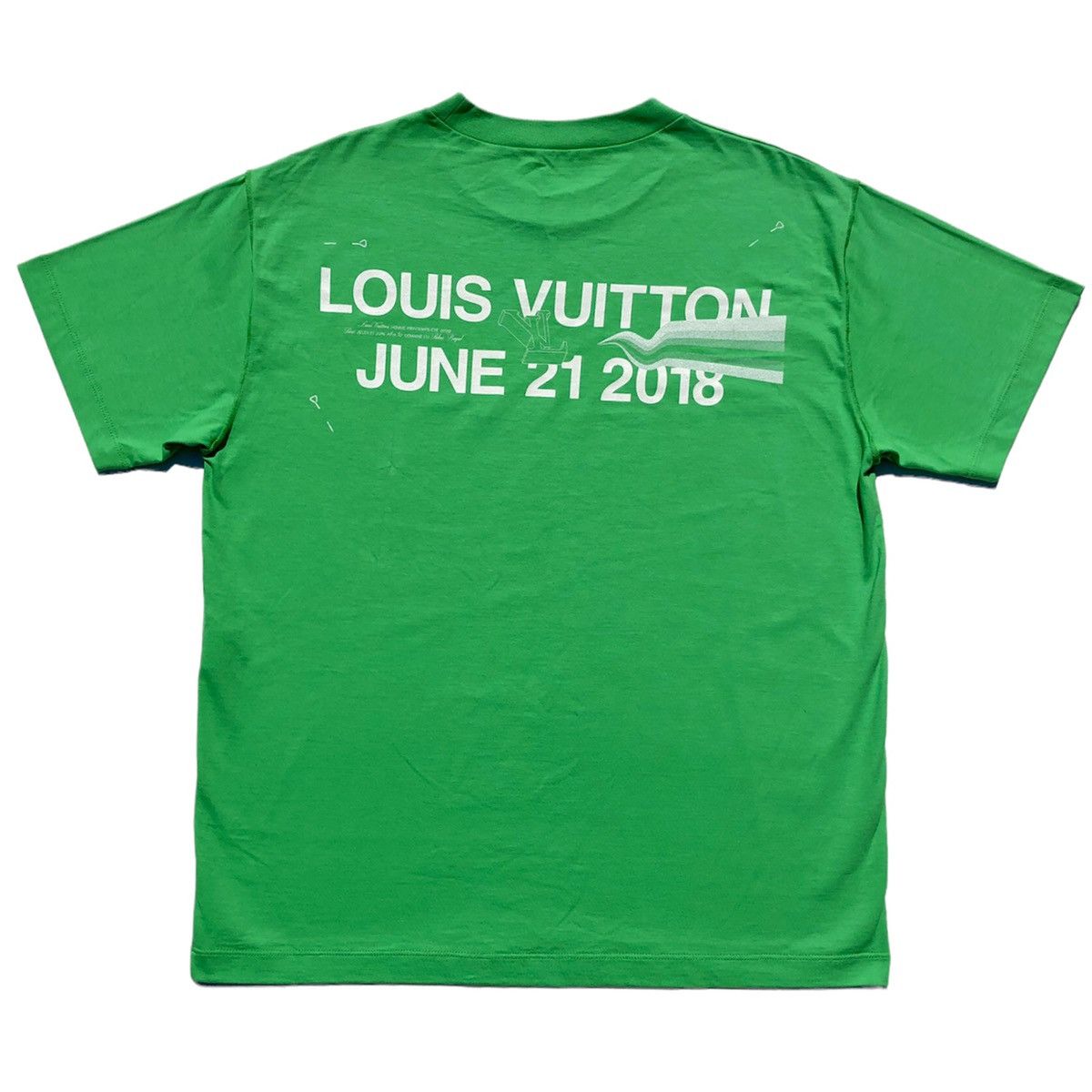 image of Louis Vuitton 21 June 2018 Virgil Runway Exclusive T-Shirt in Green, Men's (Size Large)