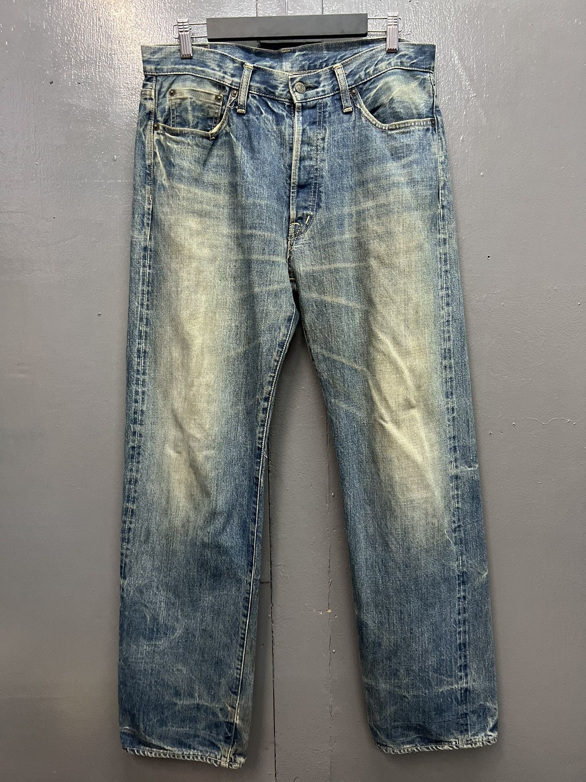 image of Omnigod Selvedge Jeans Size 34 in Denim Blue, Men's