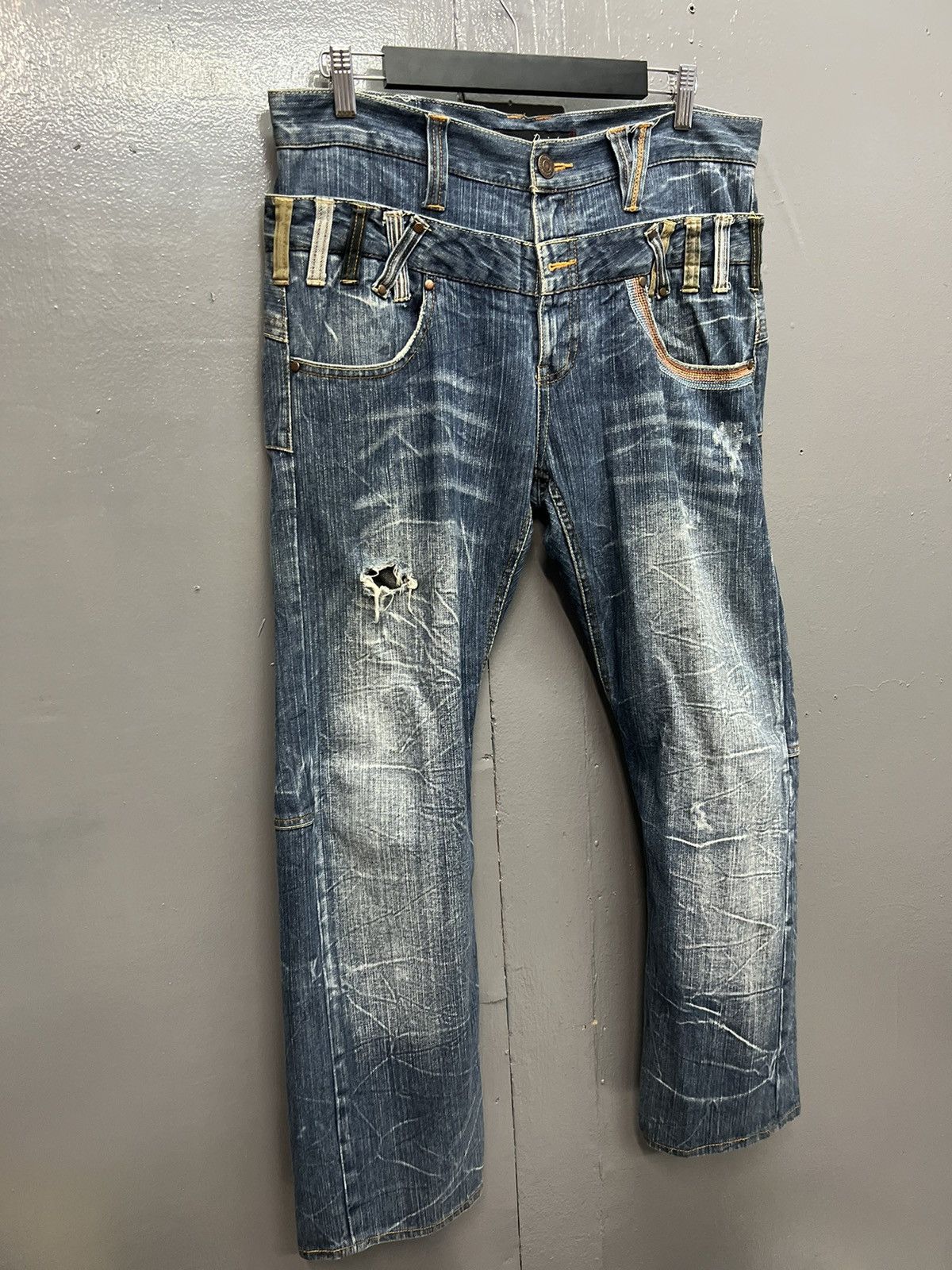 Japanese Brand DOMINATED HANDCRAFTED JEANS DOUBLEWAIST SIZE 34 Size US 34 / EU 50 - 2 Thumbnail