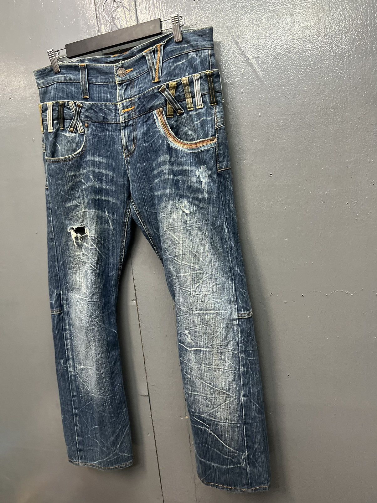 Japanese Brand DOMINATED HANDCRAFTED JEANS DOUBLEWAIST SIZE 34 Size US 34 / EU 50 - 3 Thumbnail