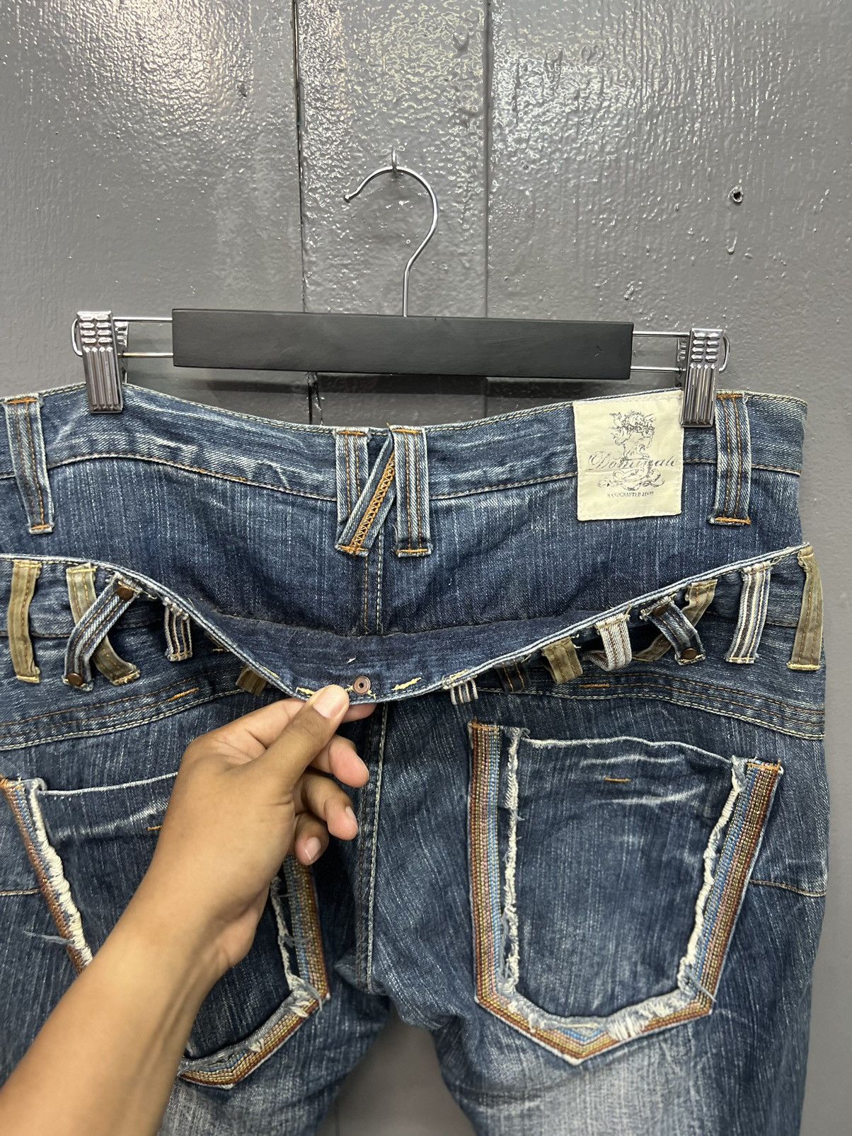 Japanese Brand DOMINATED HANDCRAFTED JEANS DOUBLEWAIST SIZE 34 Size US 34 / EU 50 - 11 Thumbnail