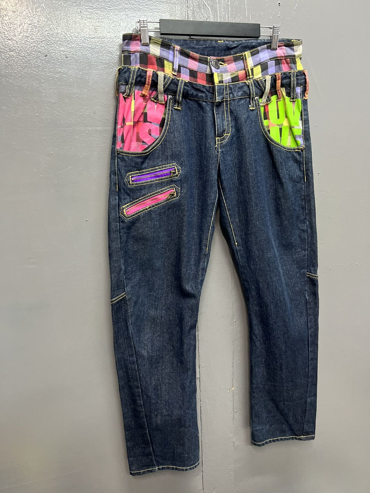 Japanese Brand AVANTGARDE🔥DOUBLE WAIST JEANS SIZE 32 Size US 32 / EU 48 - 2 Thumbnail