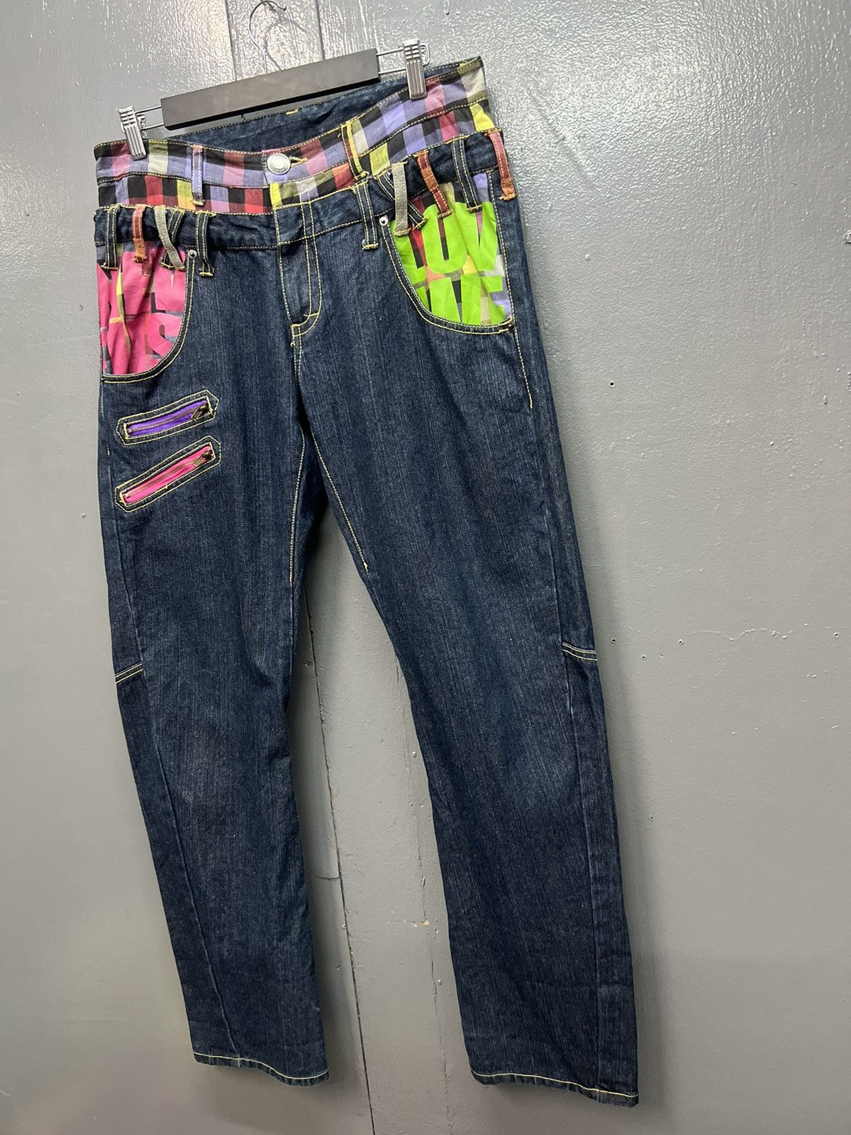 Japanese Brand AVANTGARDE🔥DOUBLE WAIST JEANS SIZE 32 Size US 32 / EU 48 - 3 Thumbnail