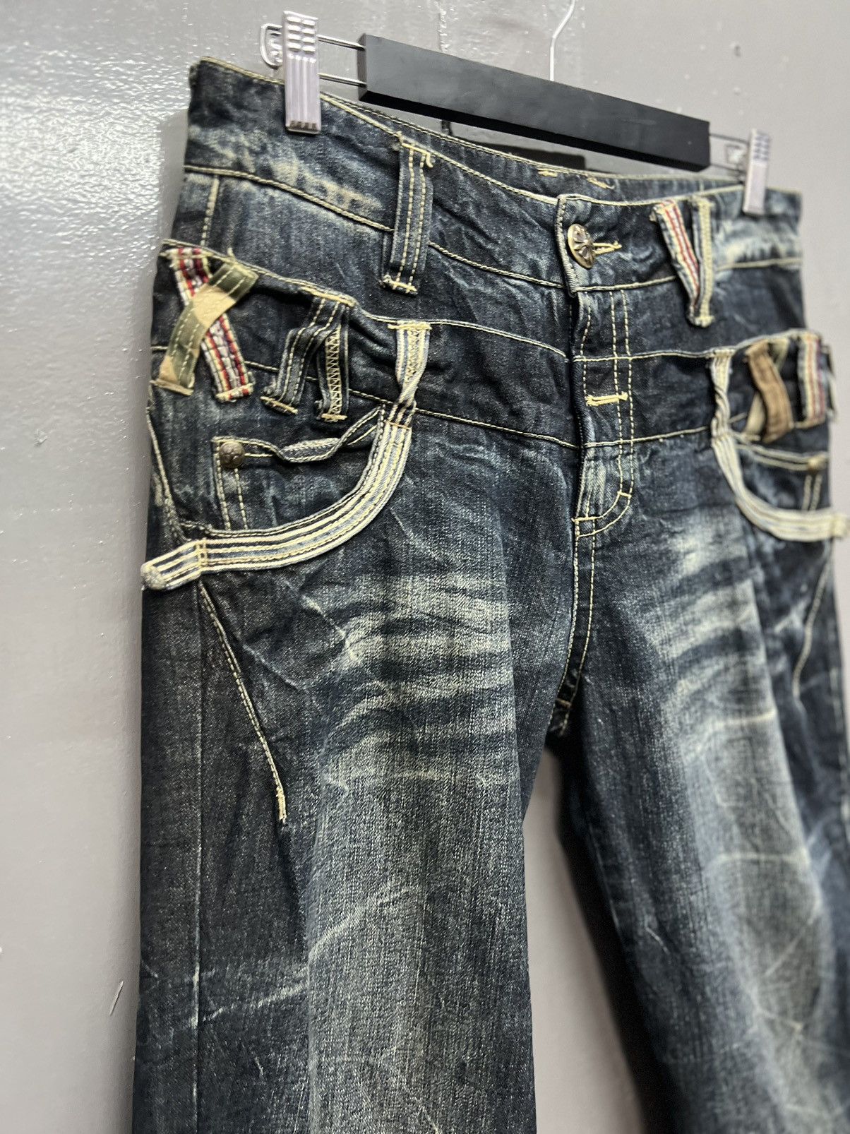 Japanese Brand STREET FASHION🔥SORRIDERE DOUBLE WAIST JEANS SIZE 31 Size US 31 - 4 Thumbnail