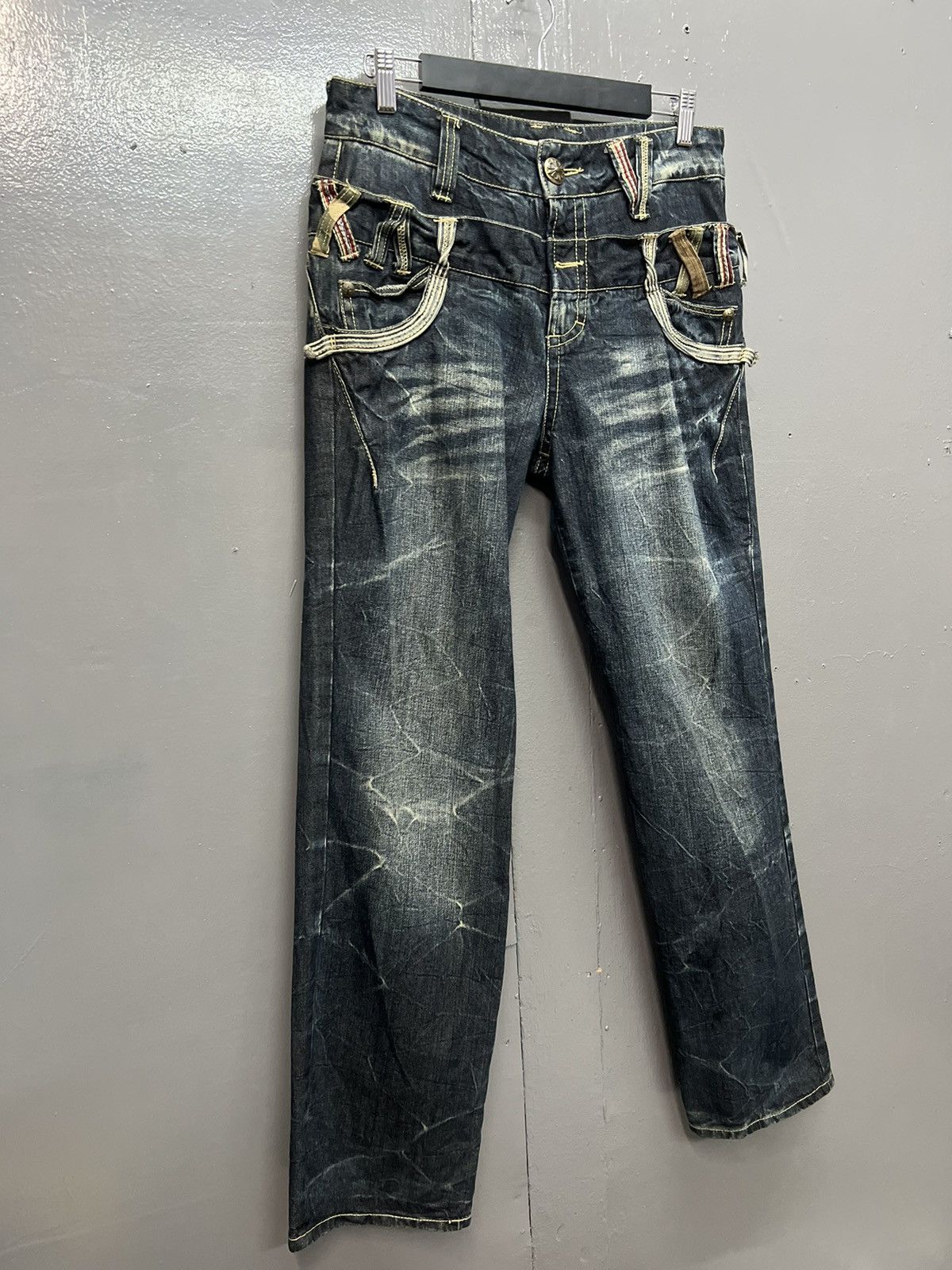 Japanese Brand STREET FASHION🔥SORRIDERE DOUBLE WAIST JEANS SIZE 31 Size US 31 - 2 Thumbnail