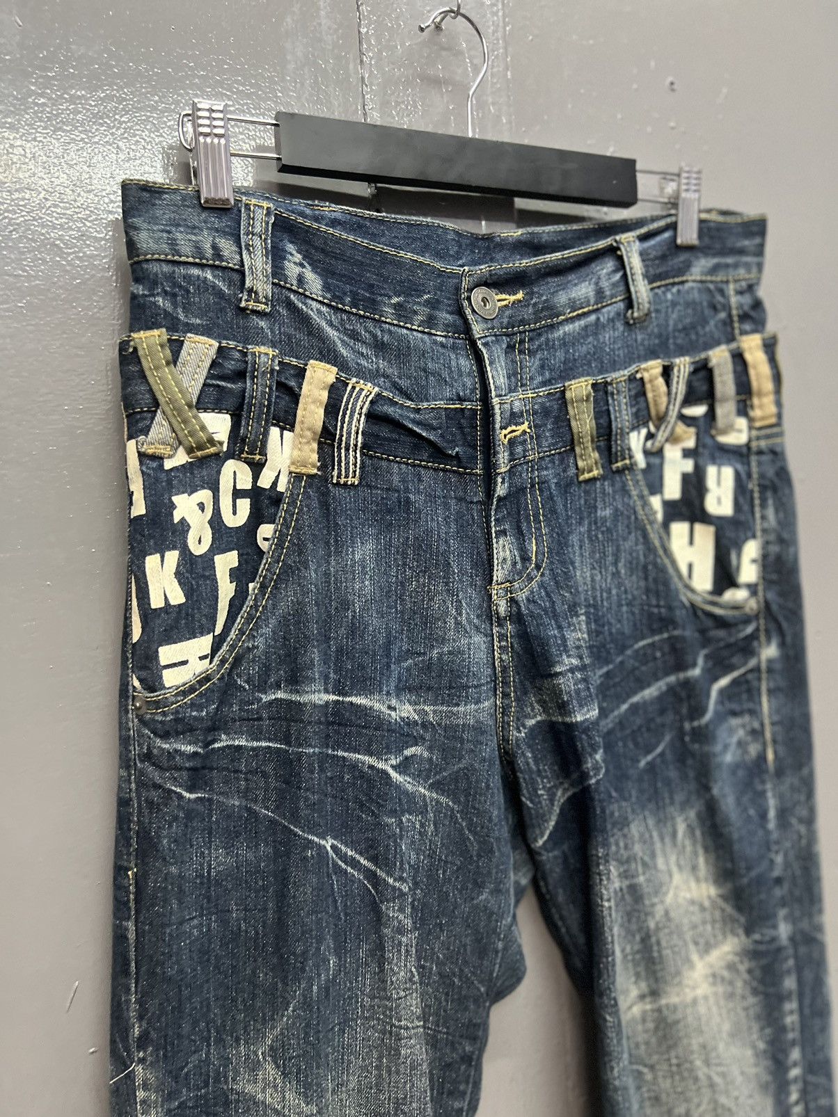 Japanese Brand STREETWEAR JEANS DOUBLE WAIST SIZE 32 Size US 32 / EU 48 - 4 Thumbnail