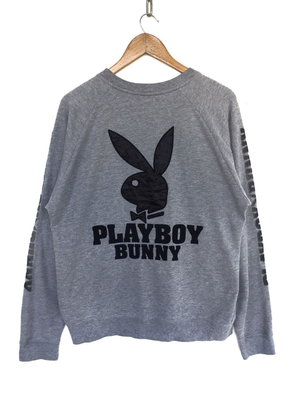 Playboy Vintage 90s Playboy Bunny Side Tap Grey Sweatshirt Size US L / EU 52-54 / 3 - 1 Thumbnail
