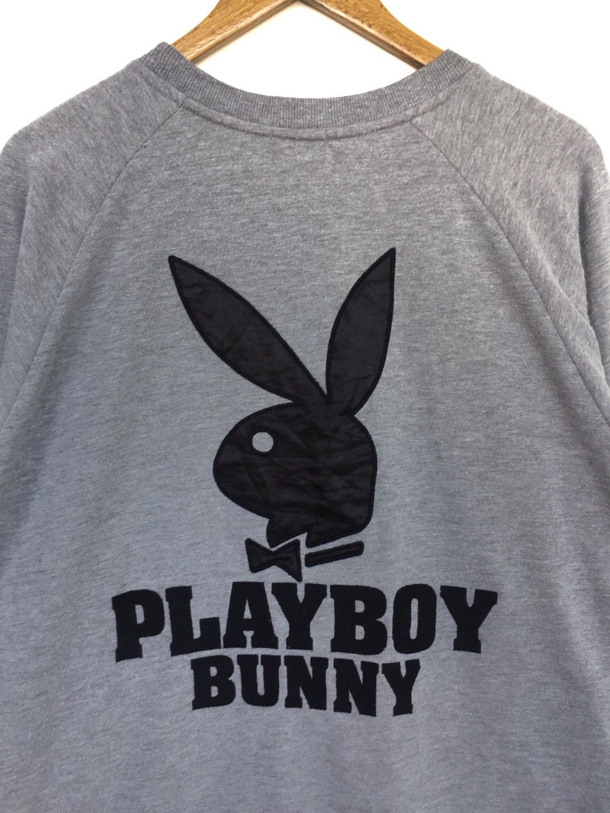 Playboy Vintage 90s Playboy Bunny Side Tap Grey Sweatshirt Size US L / EU 52-54 / 3 - 4 Thumbnail