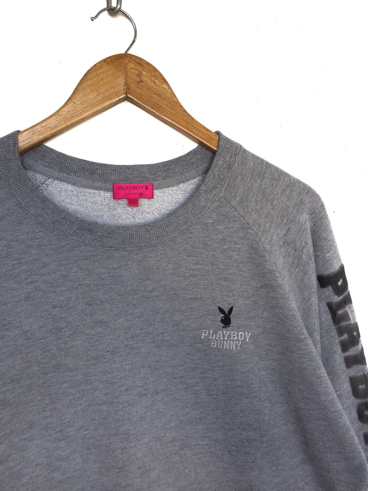 Playboy Vintage 90s Playboy Bunny Side Tap Grey Sweatshirt Size US L / EU 52-54 / 3 - 3 Thumbnail