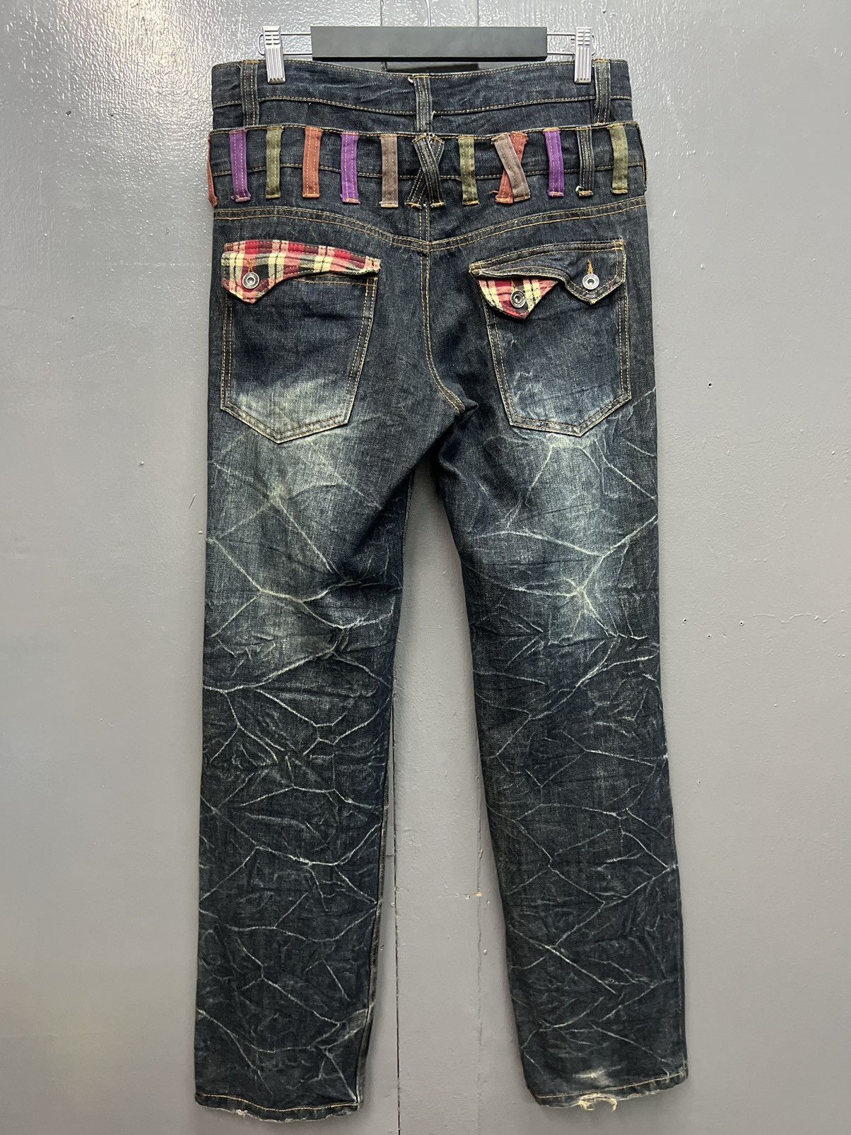 Japanese Brand NYLAUS CLOTHING JEANS DOUBLE WAIST SIZE 33 Size US 33 - 8 Thumbnail