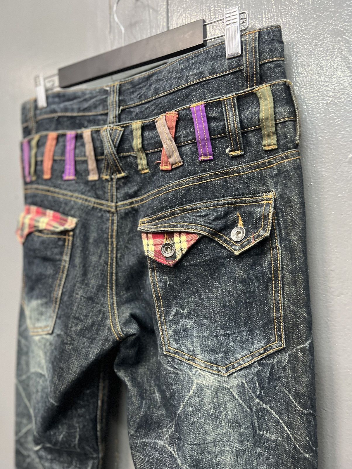 Japanese Brand NYLAUS CLOTHING JEANS DOUBLE WAIST SIZE 33 Size US 33 - 10 Thumbnail