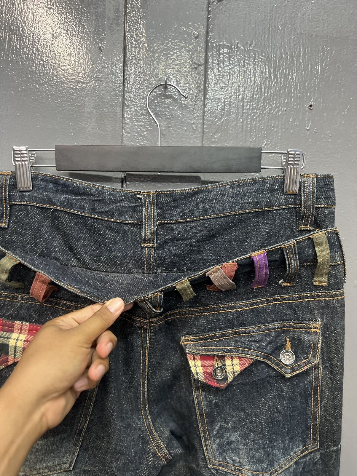 Japanese Brand NYLAUS CLOTHING JEANS DOUBLE WAIST SIZE 33 Size US 33 - 11 Thumbnail