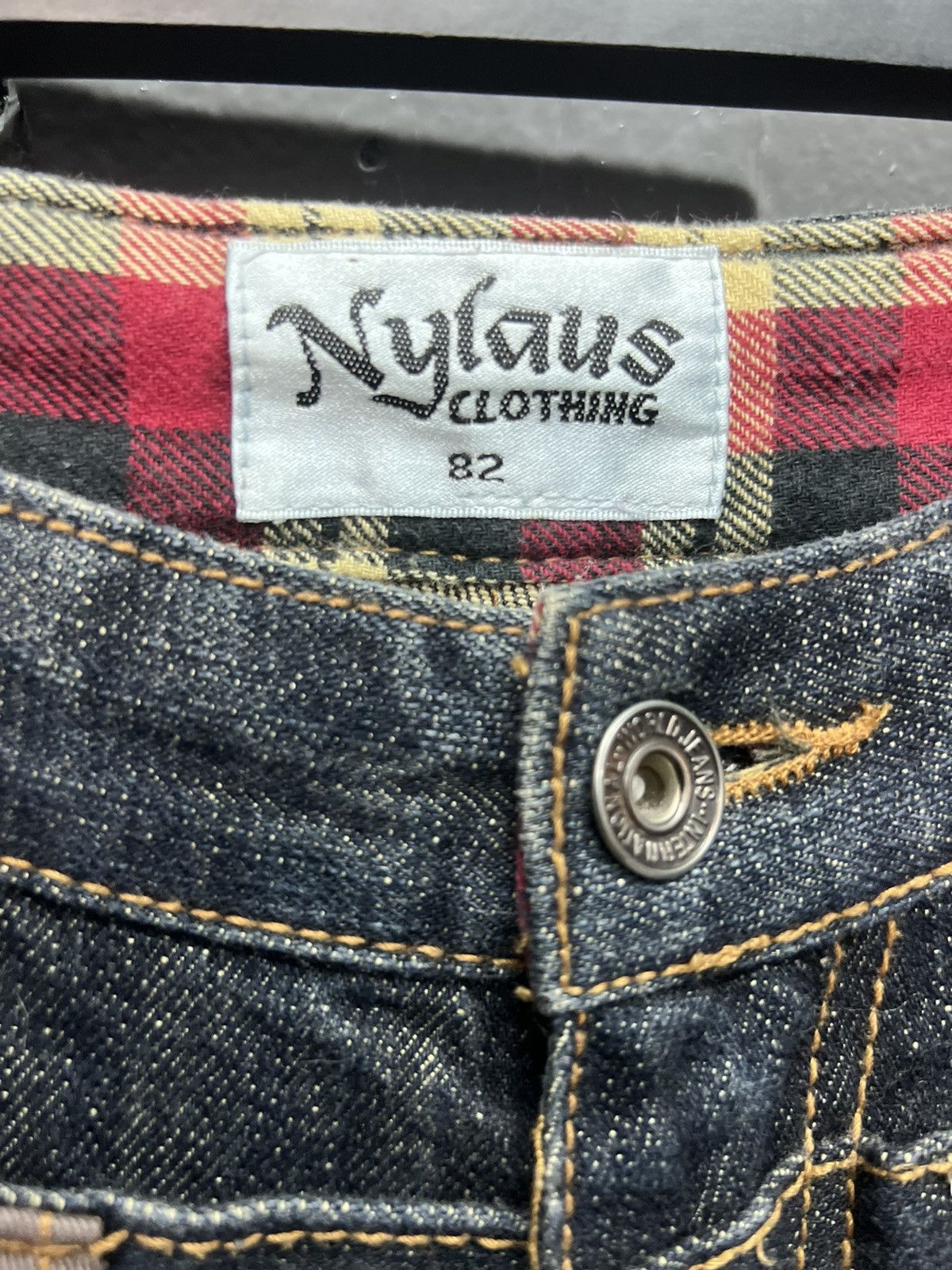 Japanese Brand NYLAUS CLOTHING JEANS DOUBLE WAIST SIZE 33 Size US 33 - 6 Thumbnail