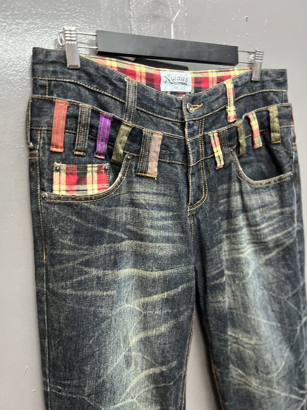 Japanese Brand NYLAUS CLOTHING JEANS DOUBLE WAIST SIZE 33 Size US 33 - 4 Thumbnail