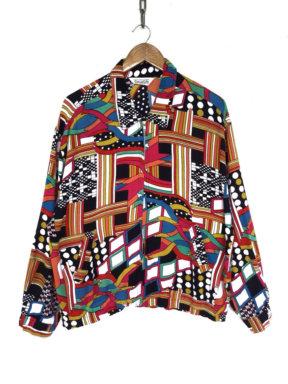 PHENOMENON Multicolor Pop Art Rayon Jacket Picaso Basquit Size US M / EU 48-50 / 2 - 1 Thumbnail