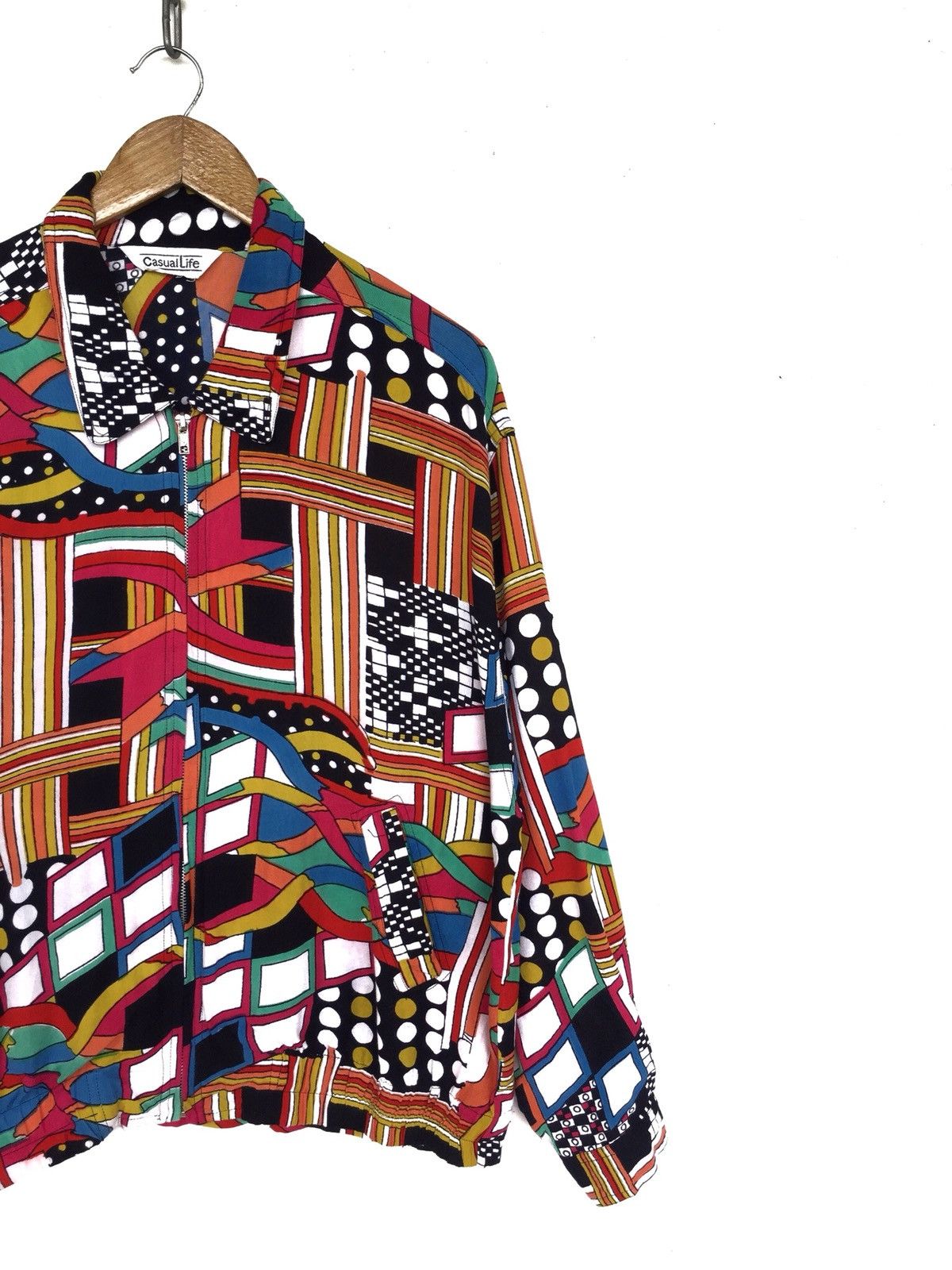 PHENOMENON Multicolor Pop Art Rayon Jacket Picaso Basquit Size US M / EU 48-50 / 2 - 2 Thumbnail
