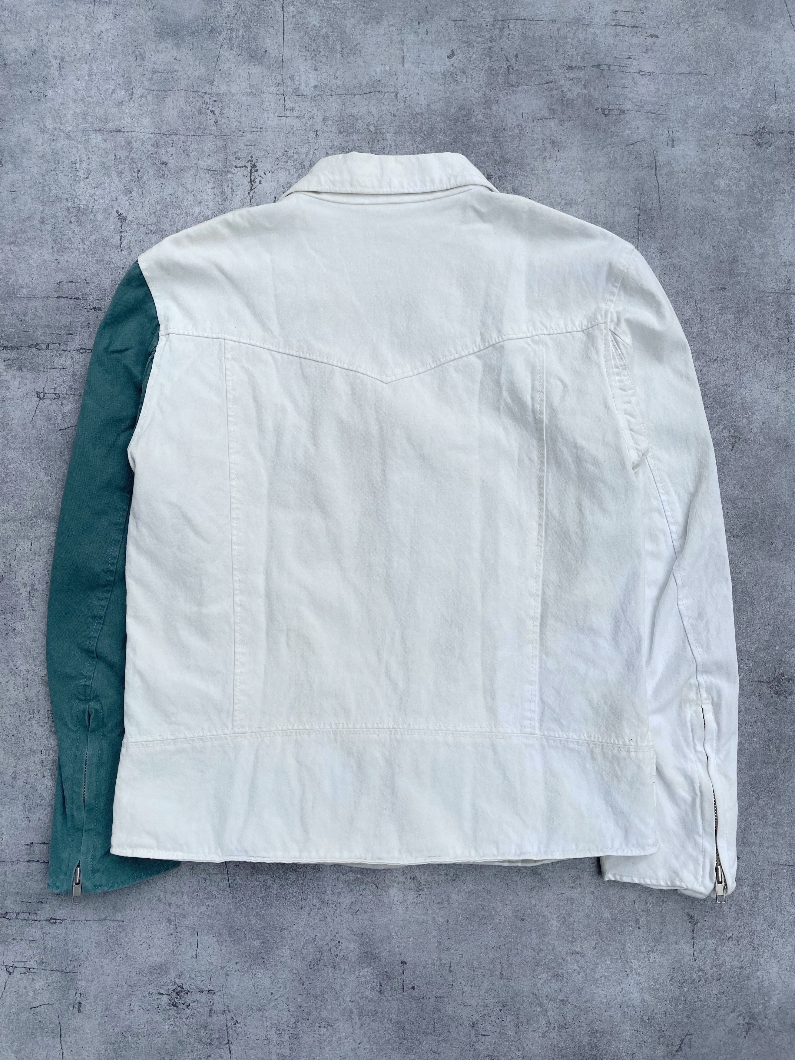 Facetasm Facetasm Bi-Color Sleeve Denim Riders Jacket Size US S / EU 44-46 / 1 - 9 Thumbnail