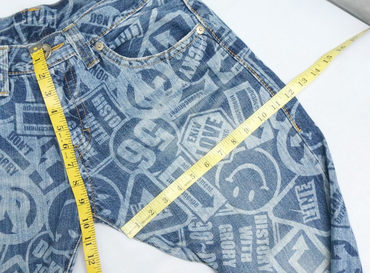 Japanese Brand CO & LU Japan All OverPrint Smiley Denim Japan Pop Art DHL Size US 33 - 11 Thumbnail