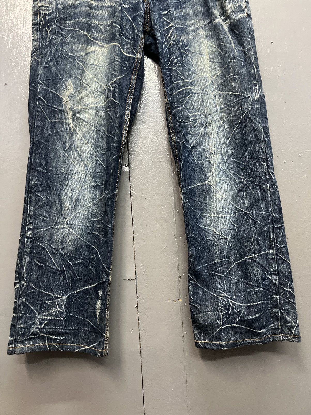 Japanese Brand NYLAUS CLOTHING DOUBLE WAIST JEANS SIZE 33 Size US 33 - 6 Thumbnail