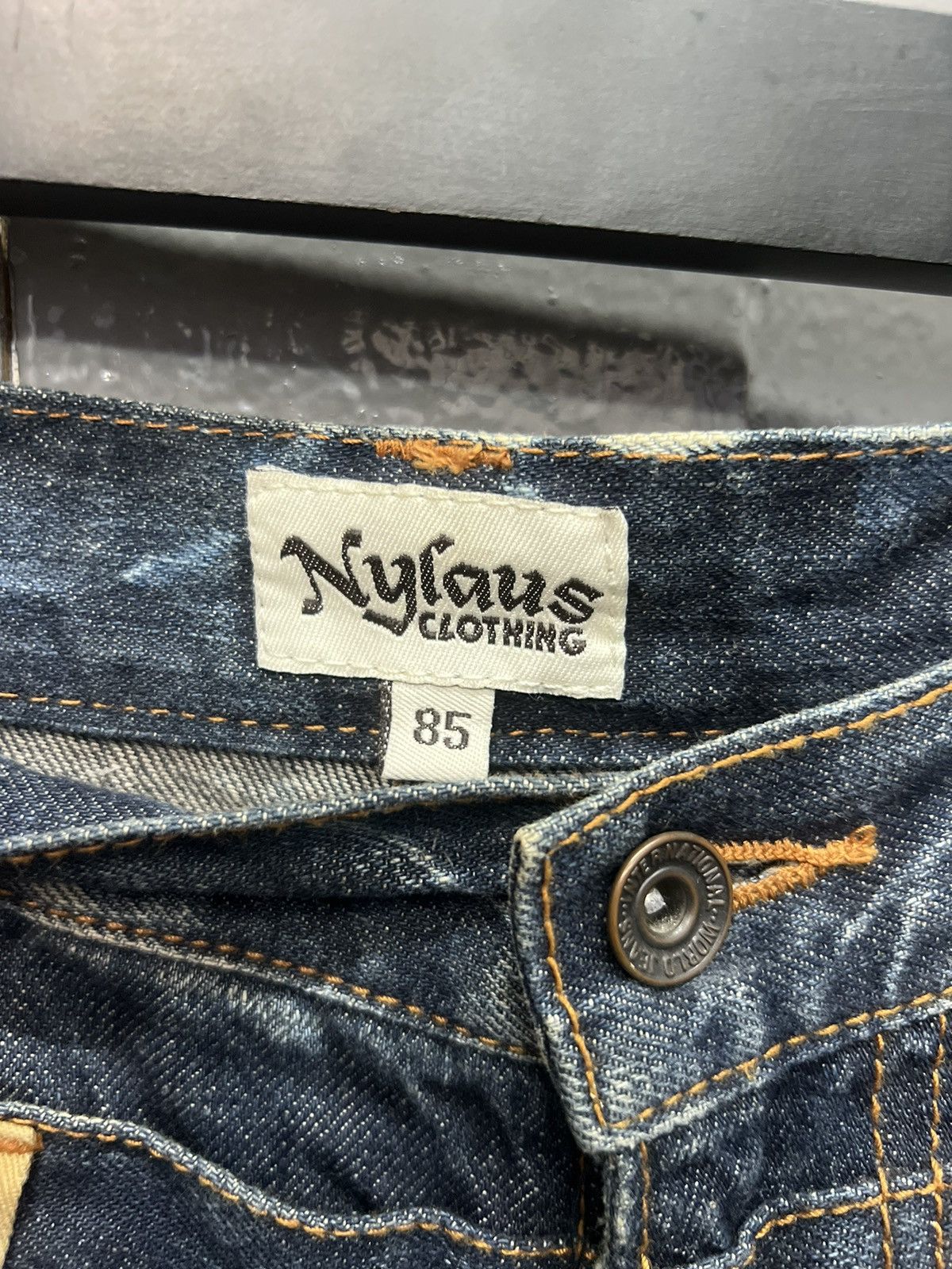 Japanese Brand NYLAUS CLOTHING DOUBLE WAIST JEANS SIZE 33 Size US 33 - 11 Thumbnail