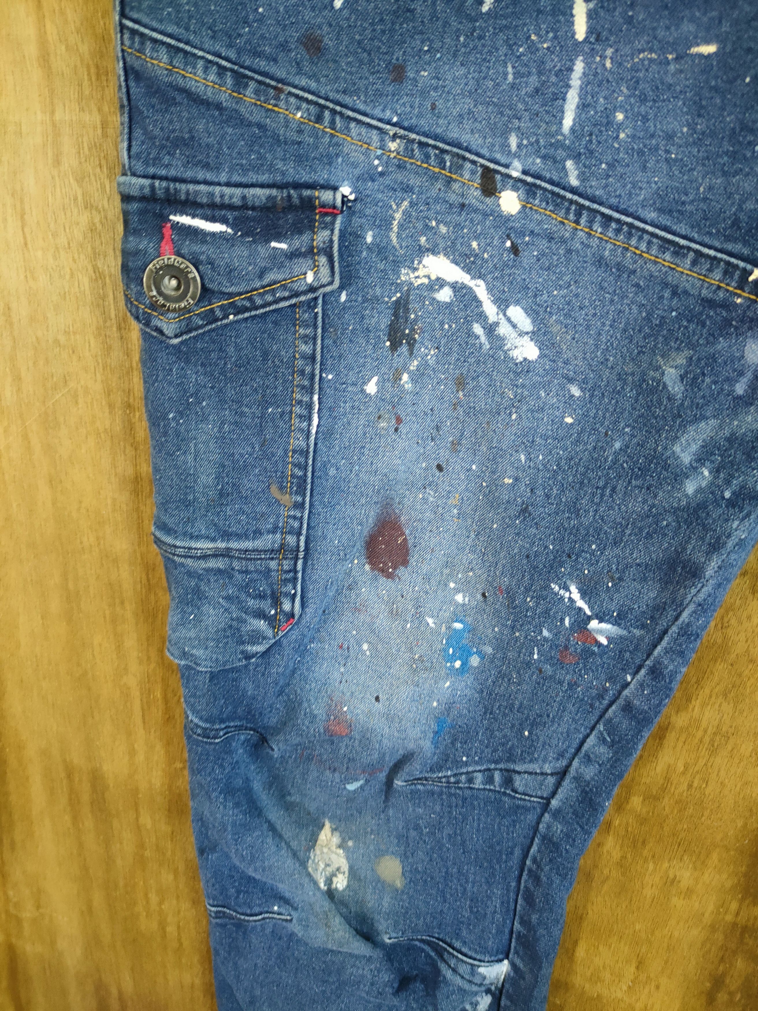 Japanese Brand Field Core distressed painter denim pants #46-737 Size US 35 - 5 Thumbnail