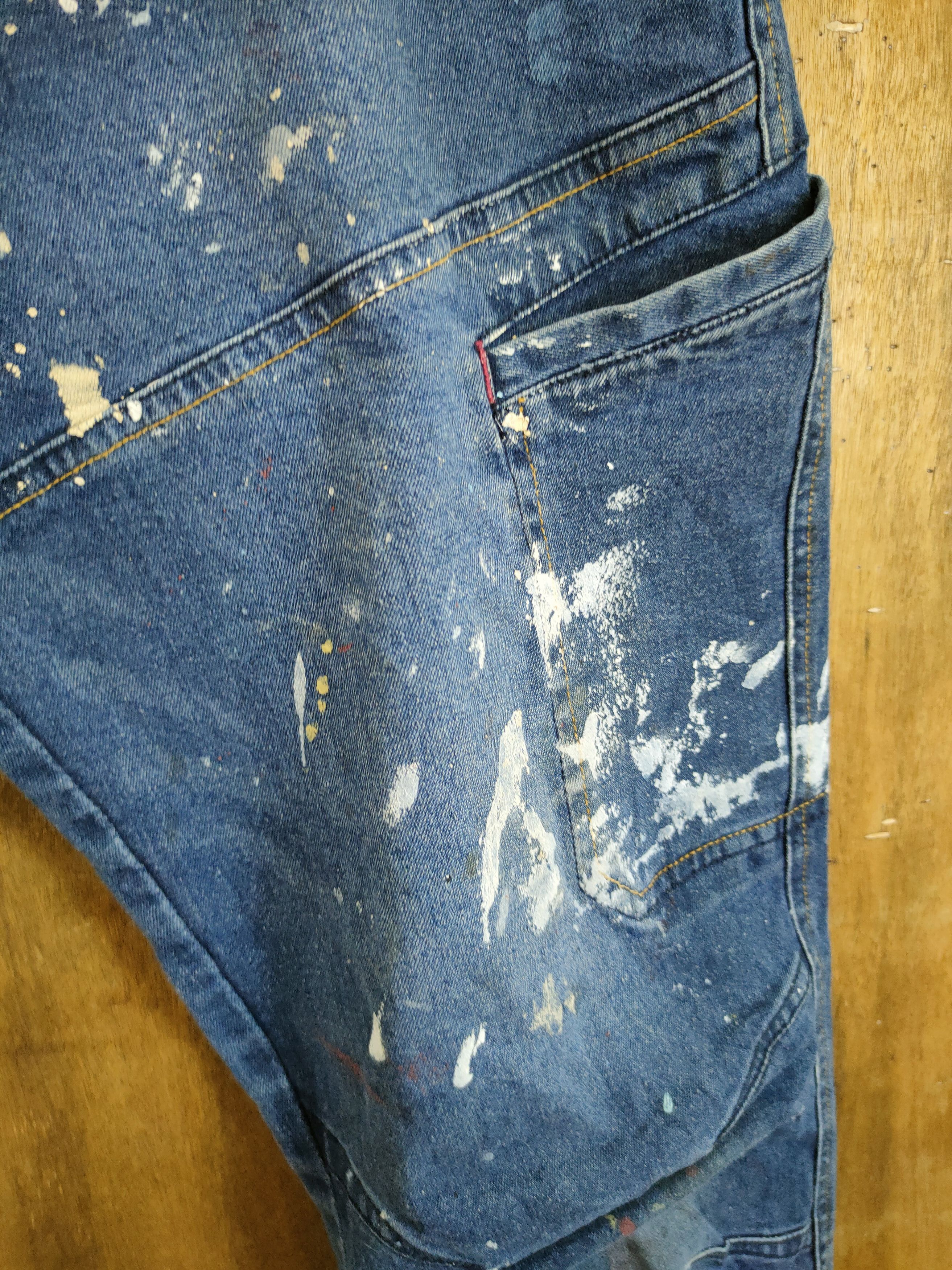 Japanese Brand Field Core distressed painter denim pants #46-737 Size US 35 - 4 Thumbnail