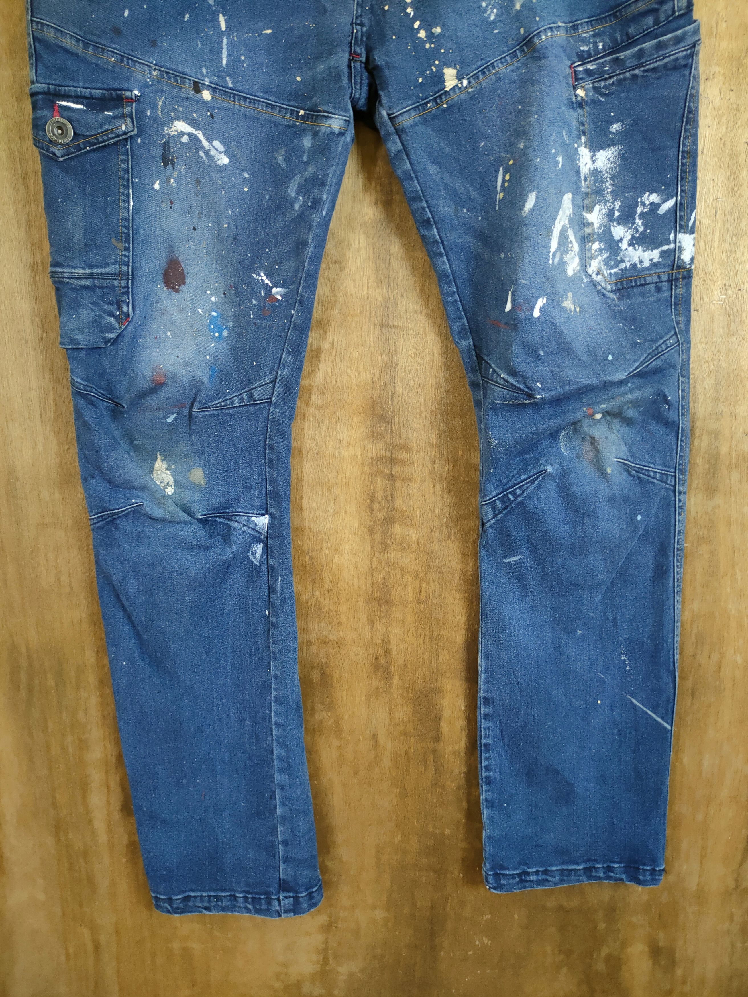 Japanese Brand Field Core distressed painter denim pants #46-737 Size US 35 - 2 Thumbnail